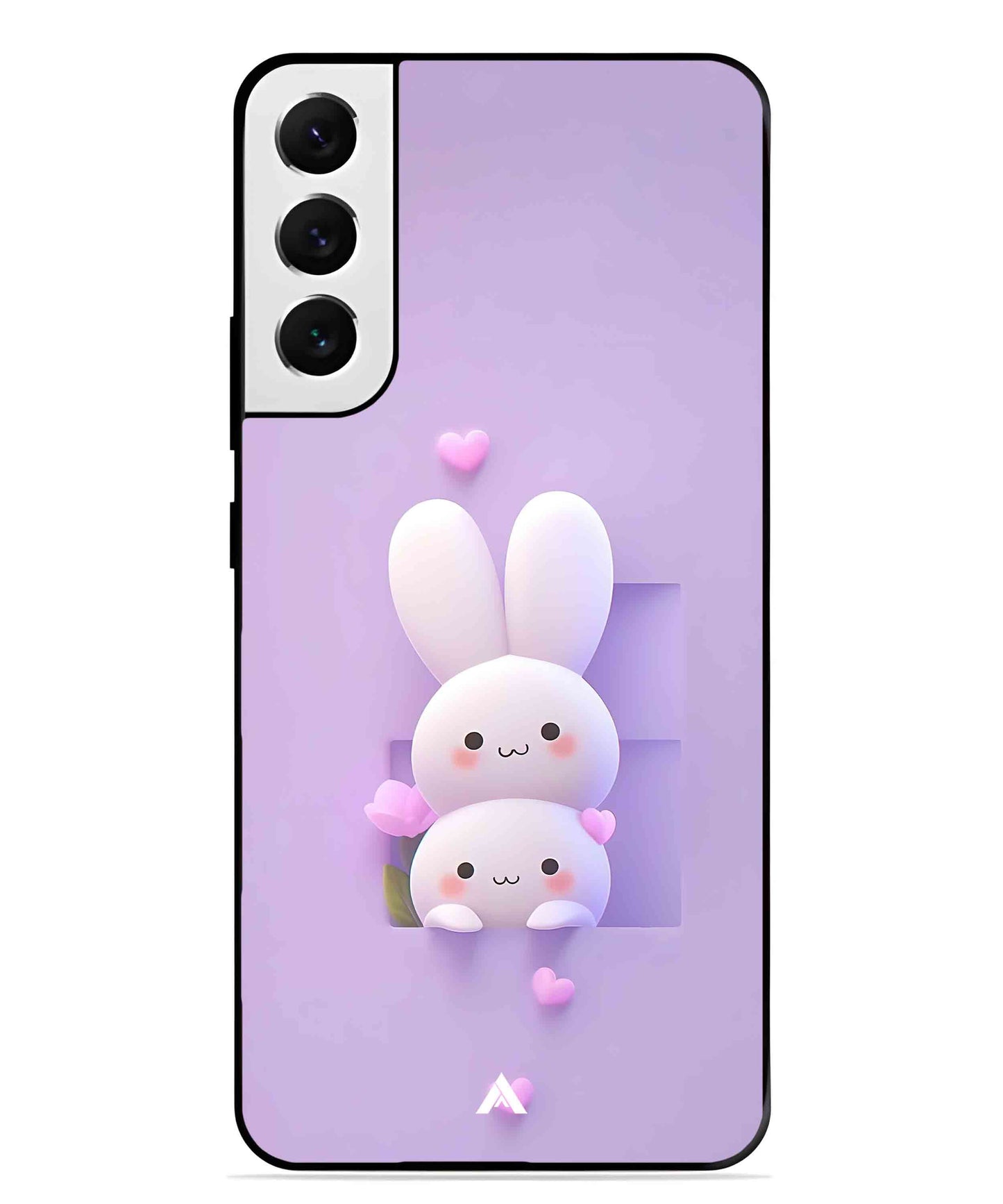 Purple Bunnies Metal Back Cover Phone Case for Samsung Galaxy S21