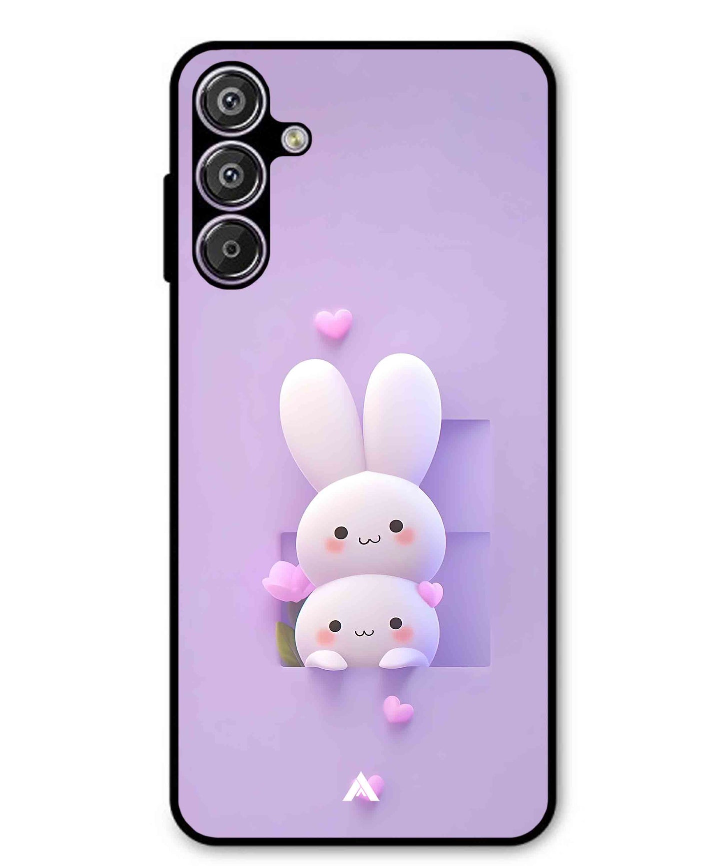 Purple Bunnies Metal Back Cover Phone Case for Samsung Galaxy S25 Plus
