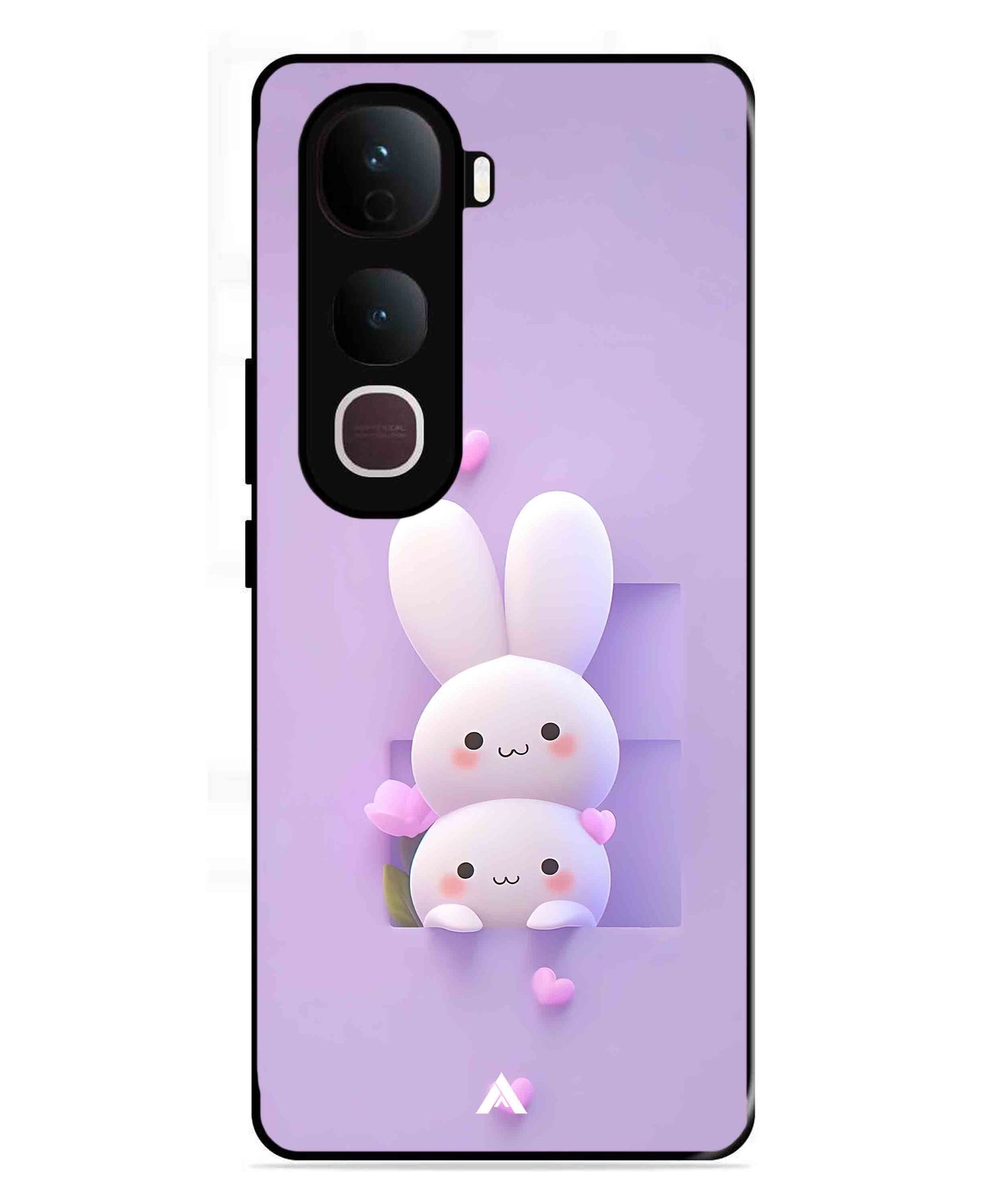 Purple Bunnies Metal Back Cover Phone Case for Vivo Y400 Pro