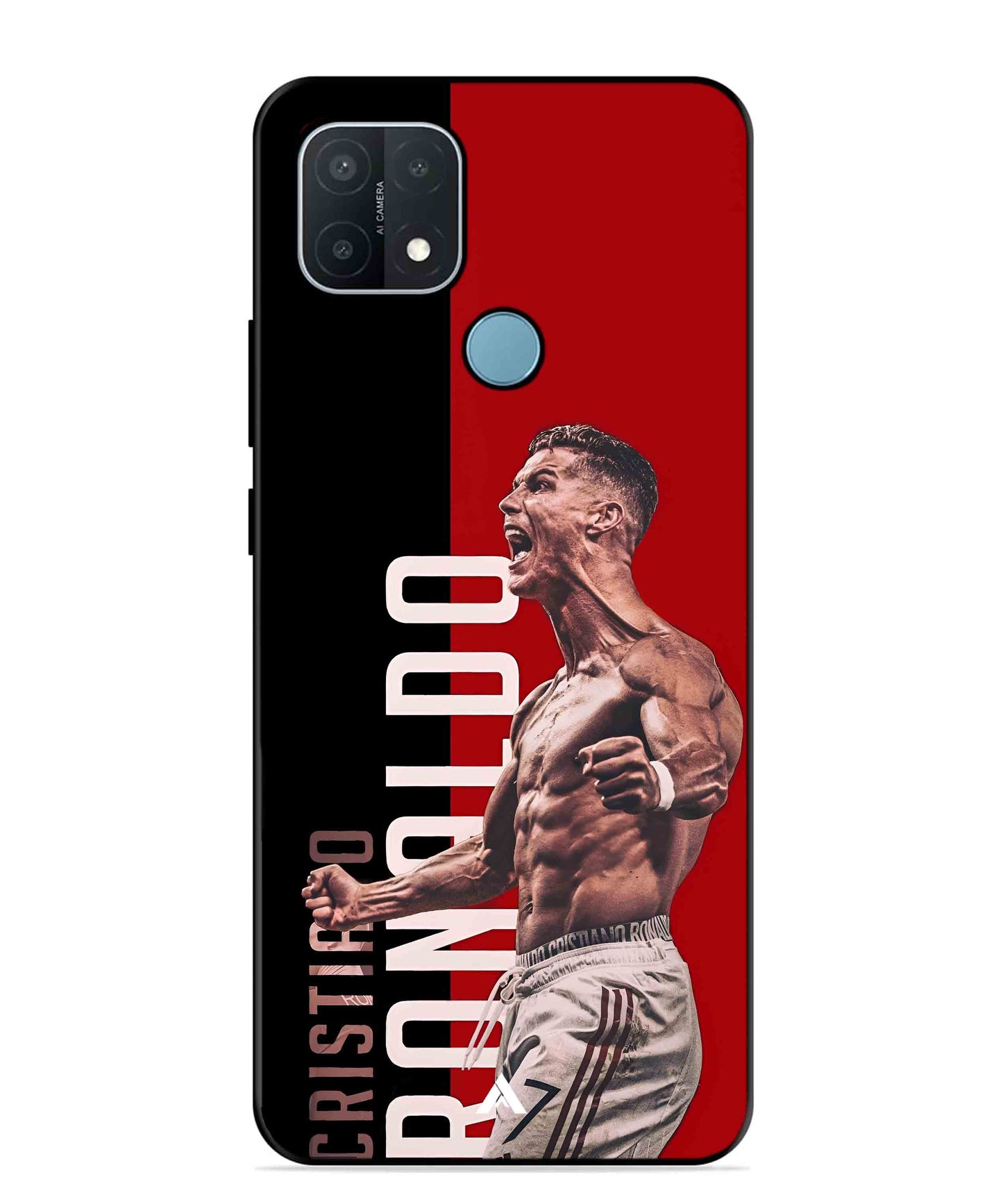 Ronaldo 01 Football Aesthetic Metal Back Cover Phone Case for OPPO A15
