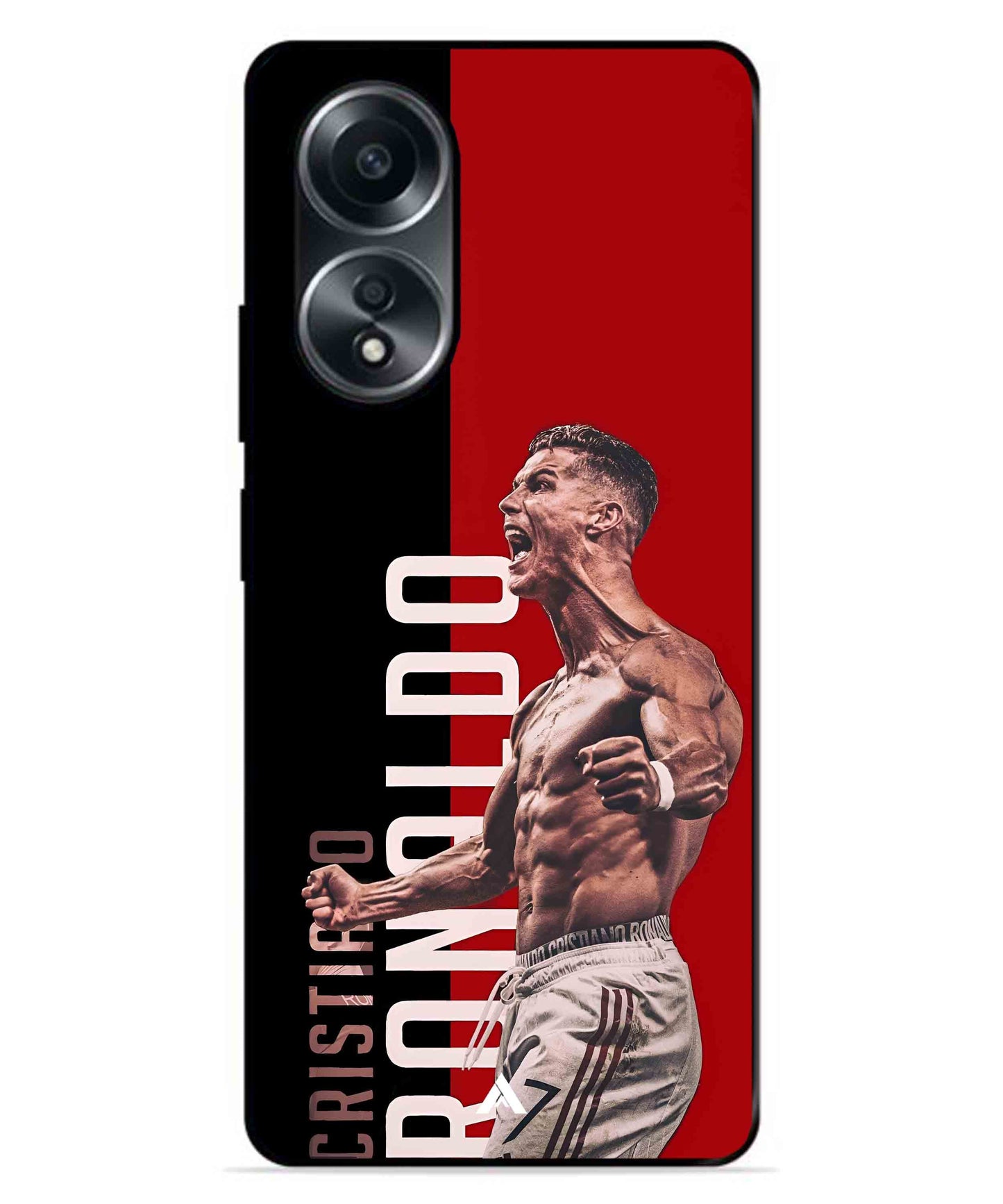 Ronaldo 01 Football Aesthetic Metal Back Cover Phone Case for Oppo A78