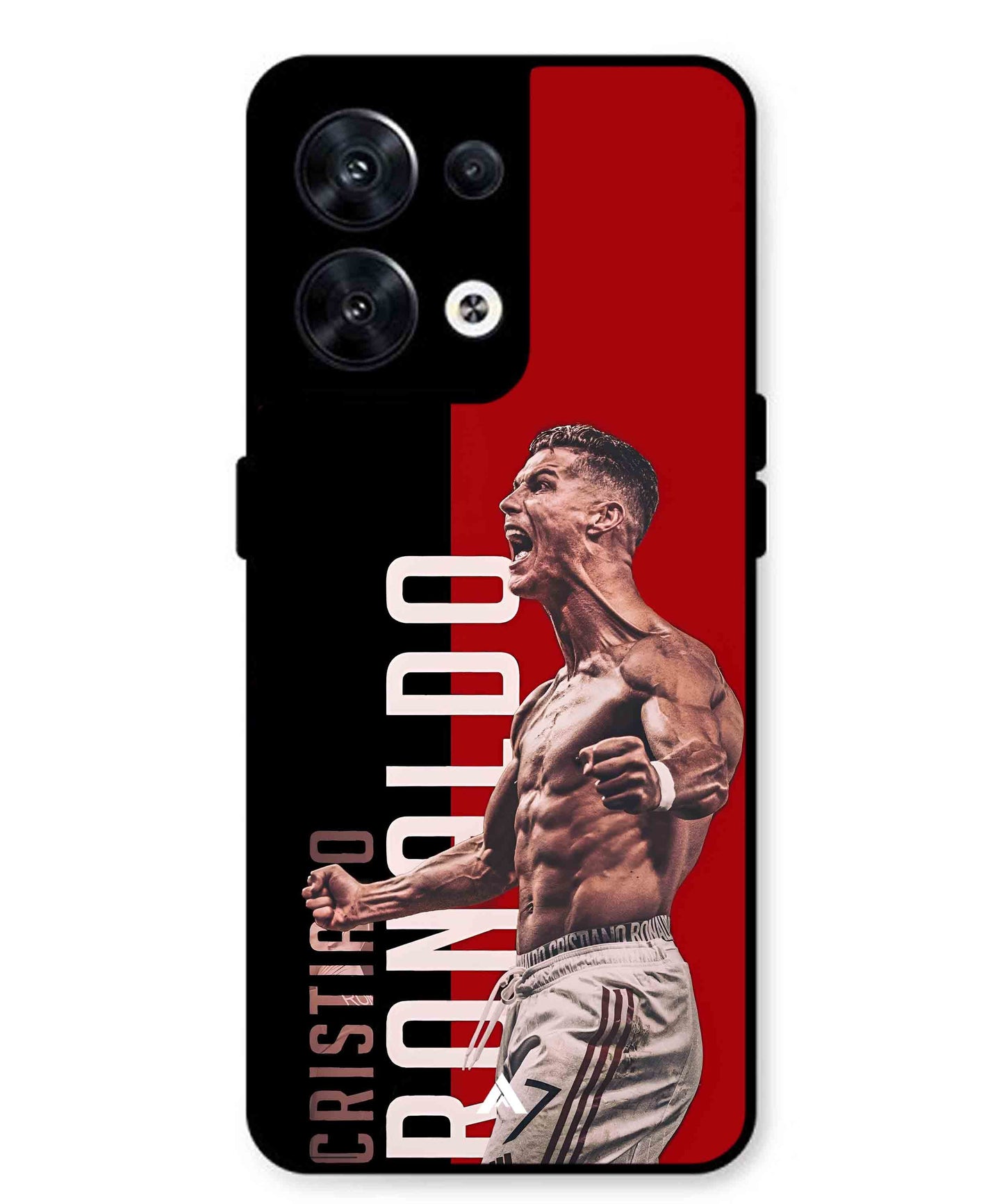 Ronaldo 01 Football Aesthetic Metal Back Cover Phone Case for Oppo Reno 10 Pro
