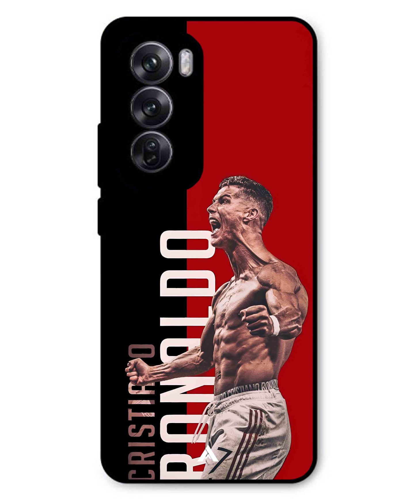 Ronaldo 01 Football Aesthetic Metal Back Cover Phone Case for Oppo Reno 12