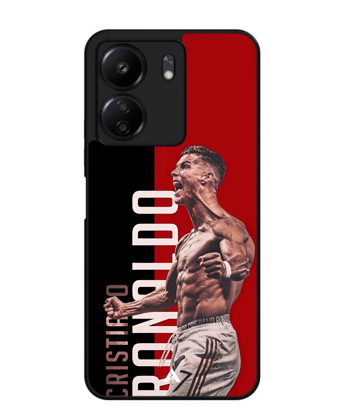 Ronaldo 01 Football Aesthetic Metal Back Cover Phone Case for Poco C65