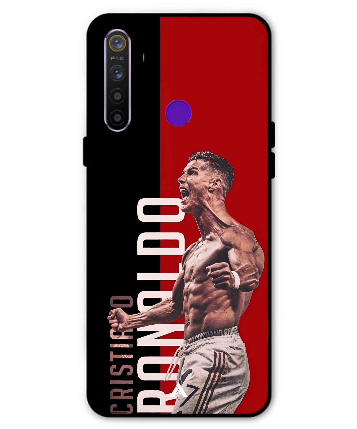 Ronaldo 01 Football Aesthetic Metal Back Cover Phone Case for Realme 5s