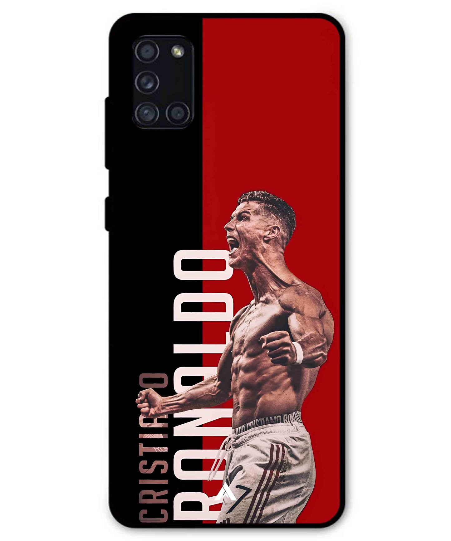 Ronaldo 01 Football Aesthetic Metal Back Cover Phone Case for Samsung Galaxy A31