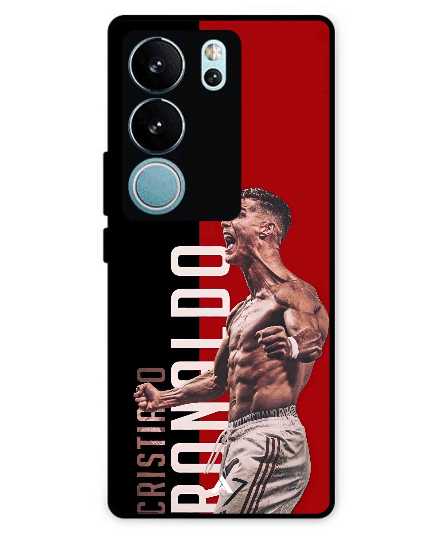 Ronaldo 01 Football Aesthetic Metal Back Cover Phone Case for Vivo v29