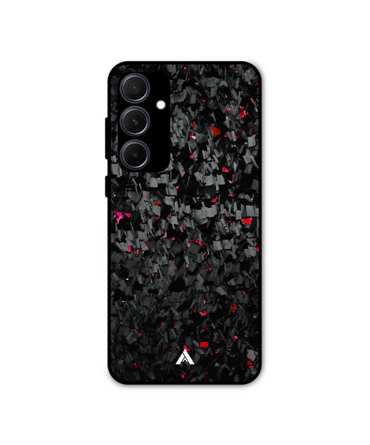 Carbon Fiber Flake Red Nitrous Premium Shockproof Metal Back Cover Case - Ascension Store