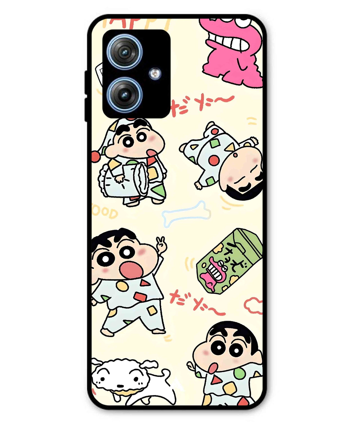 Shinchan Collage Metal Back Cover Phone Case for Moto G64