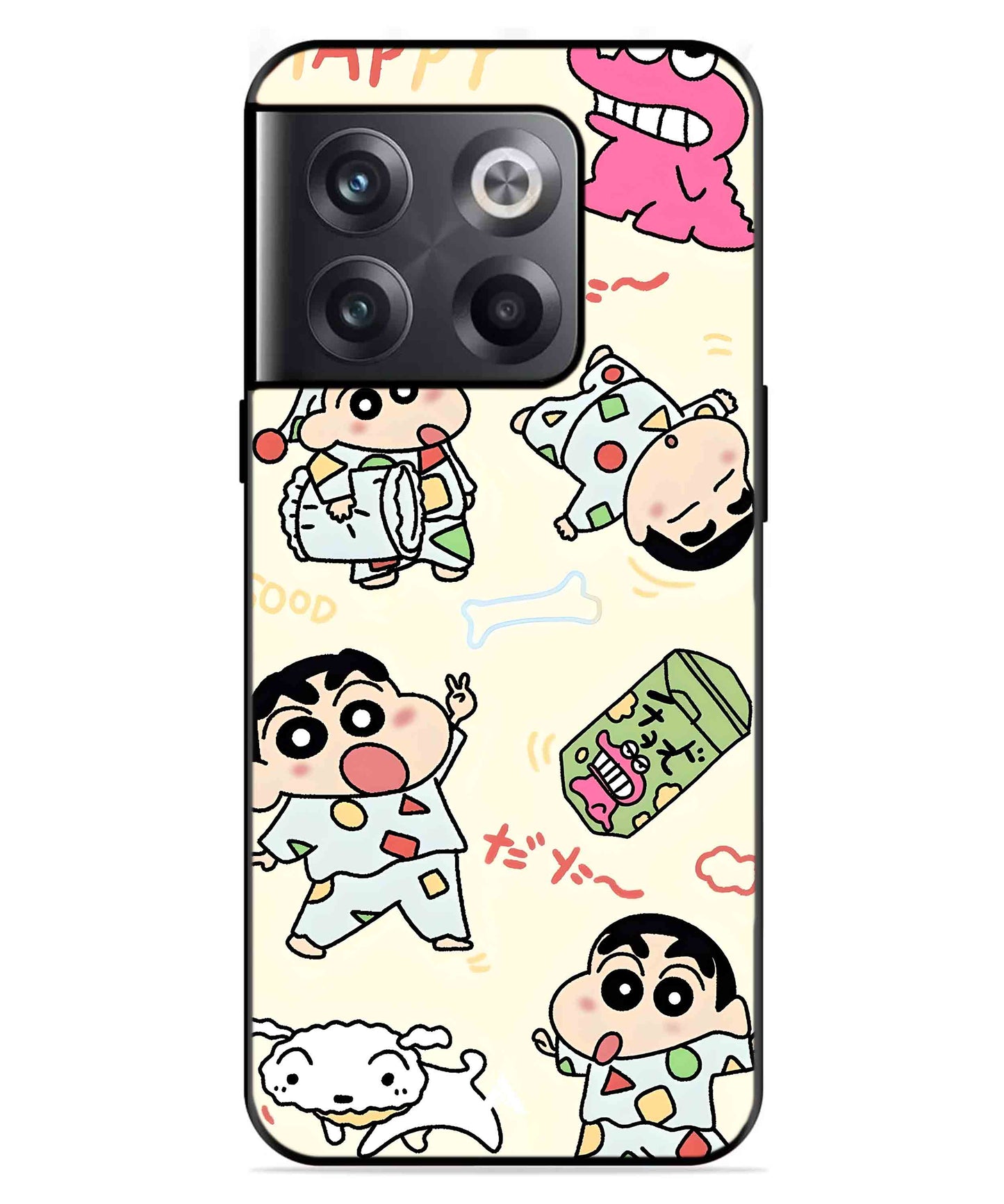Shinchan Collage Metal Back Cover Phone Case for Oneplus 10T