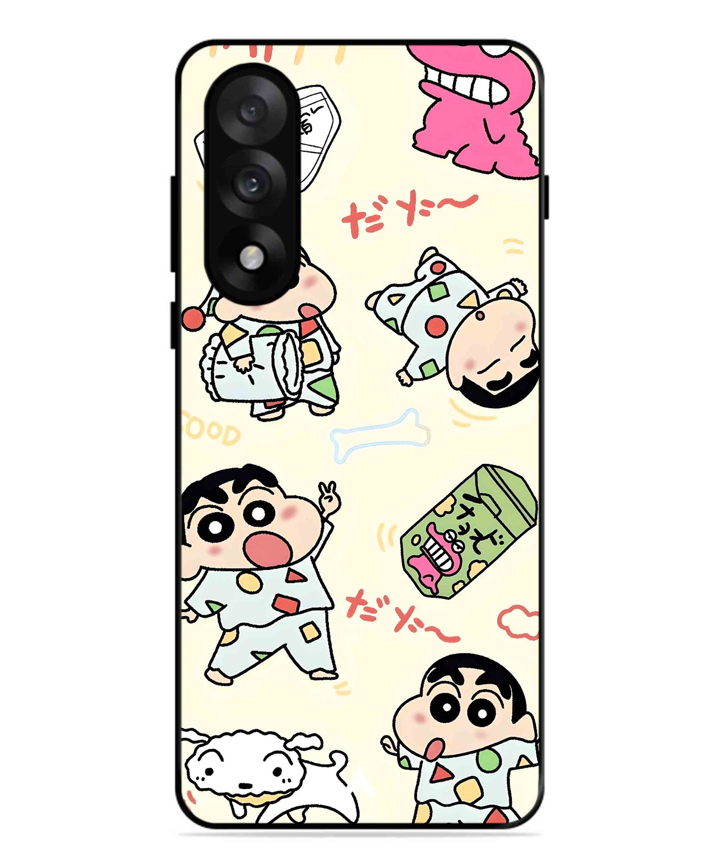 Shinchan Collage Metal Back Cover Phone Case for Oneplus Nord 5