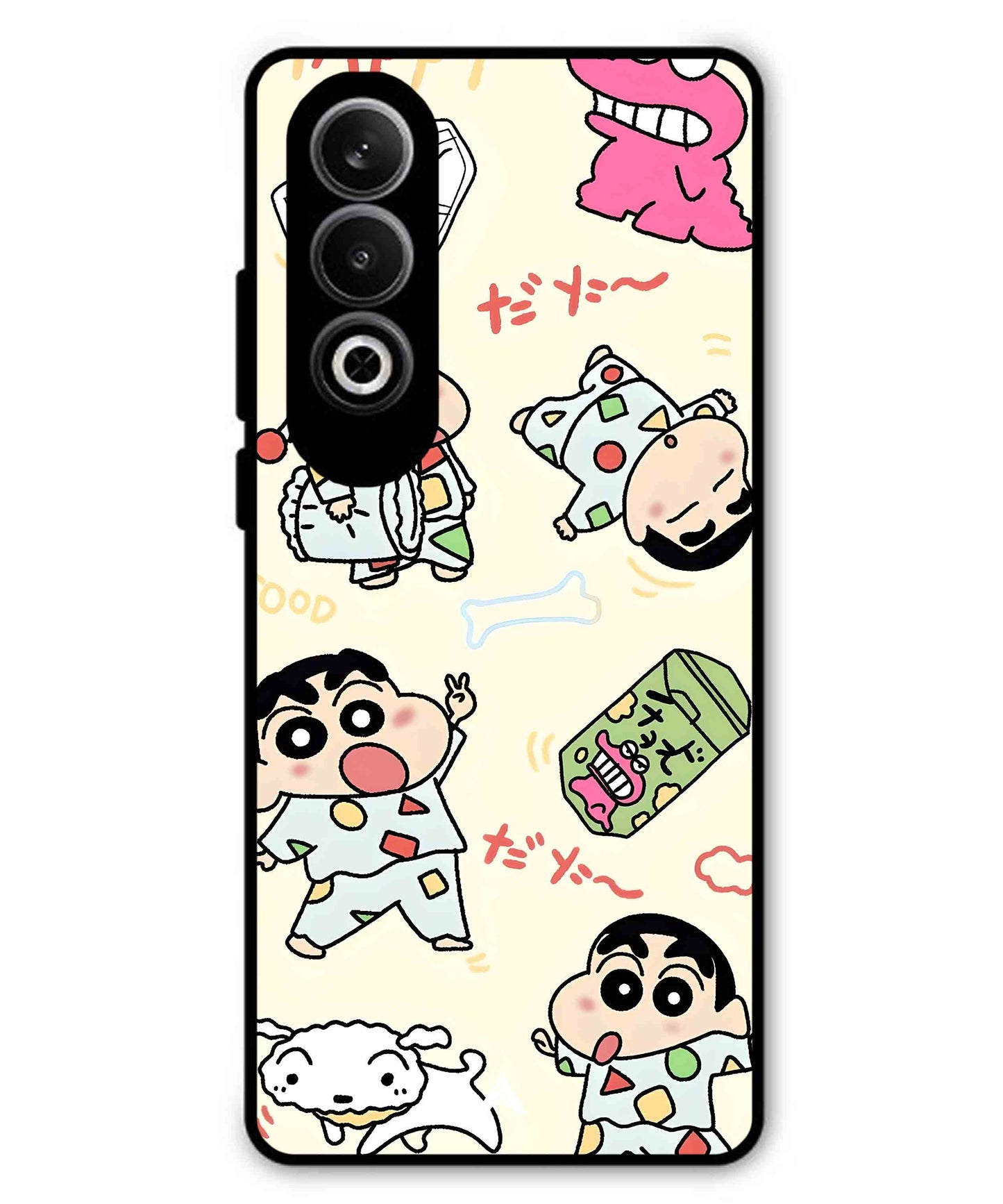 Shinchan Collage Metal Back Cover Phone Case for Oneplus Nord CE 4
