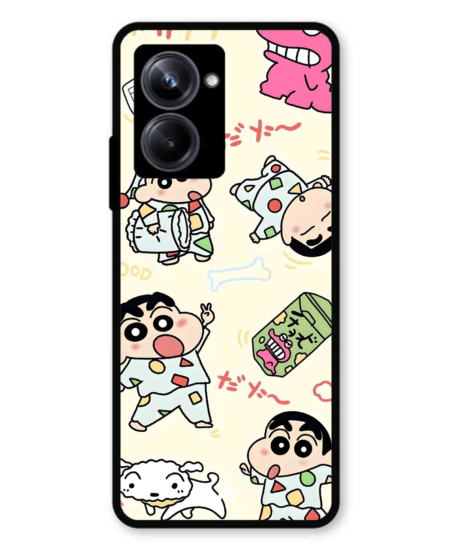 Shinchan Collage Metal Back Cover Phone Case for Realme 10 Pro