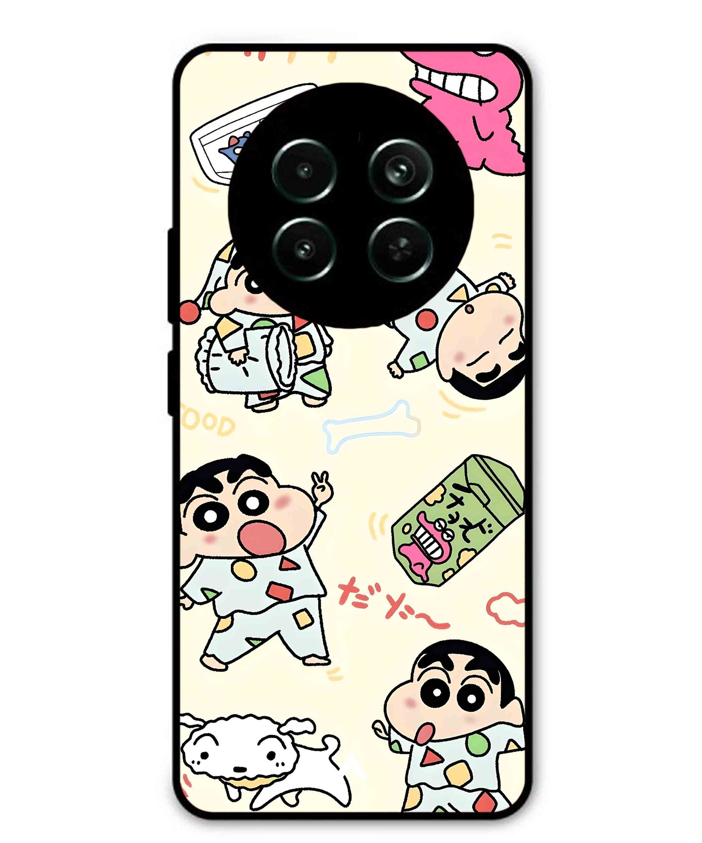 Shinchan Collage Metal Back Cover Phone Case for Realme Narzo 70X