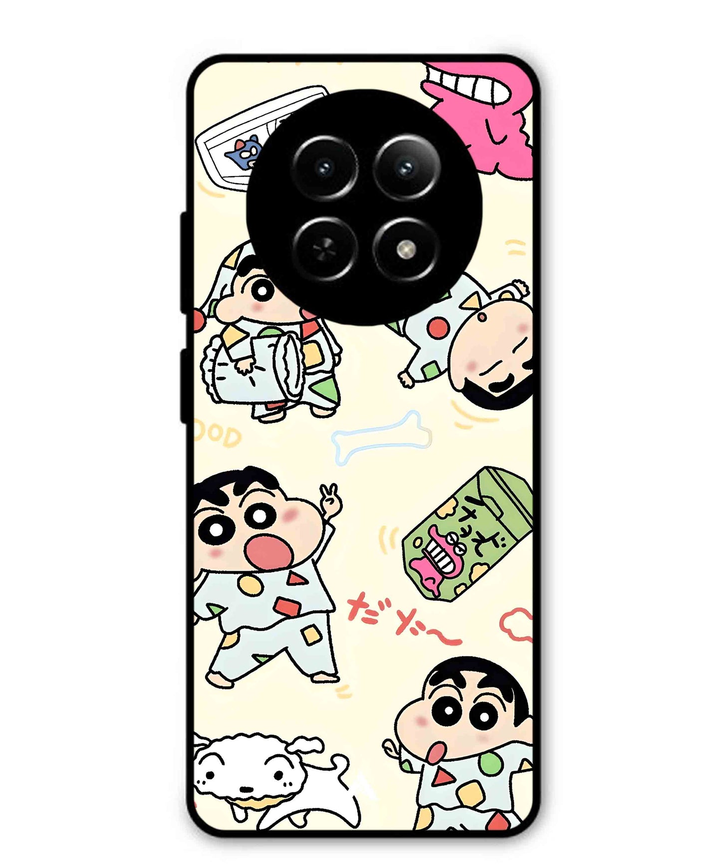 Shinchan Collage Metal Back Cover Phone Case for Realme Narzo N65