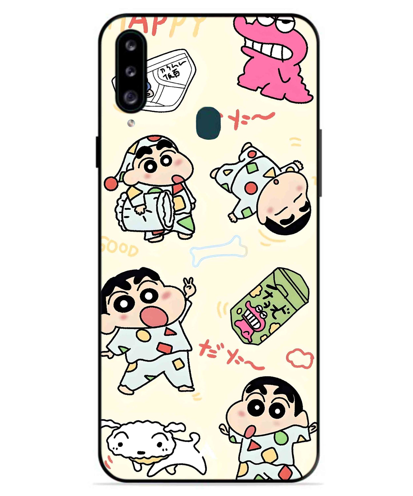 Shinchan Collage Metal Back Cover Phone Case for Samsung Galaxy A70s