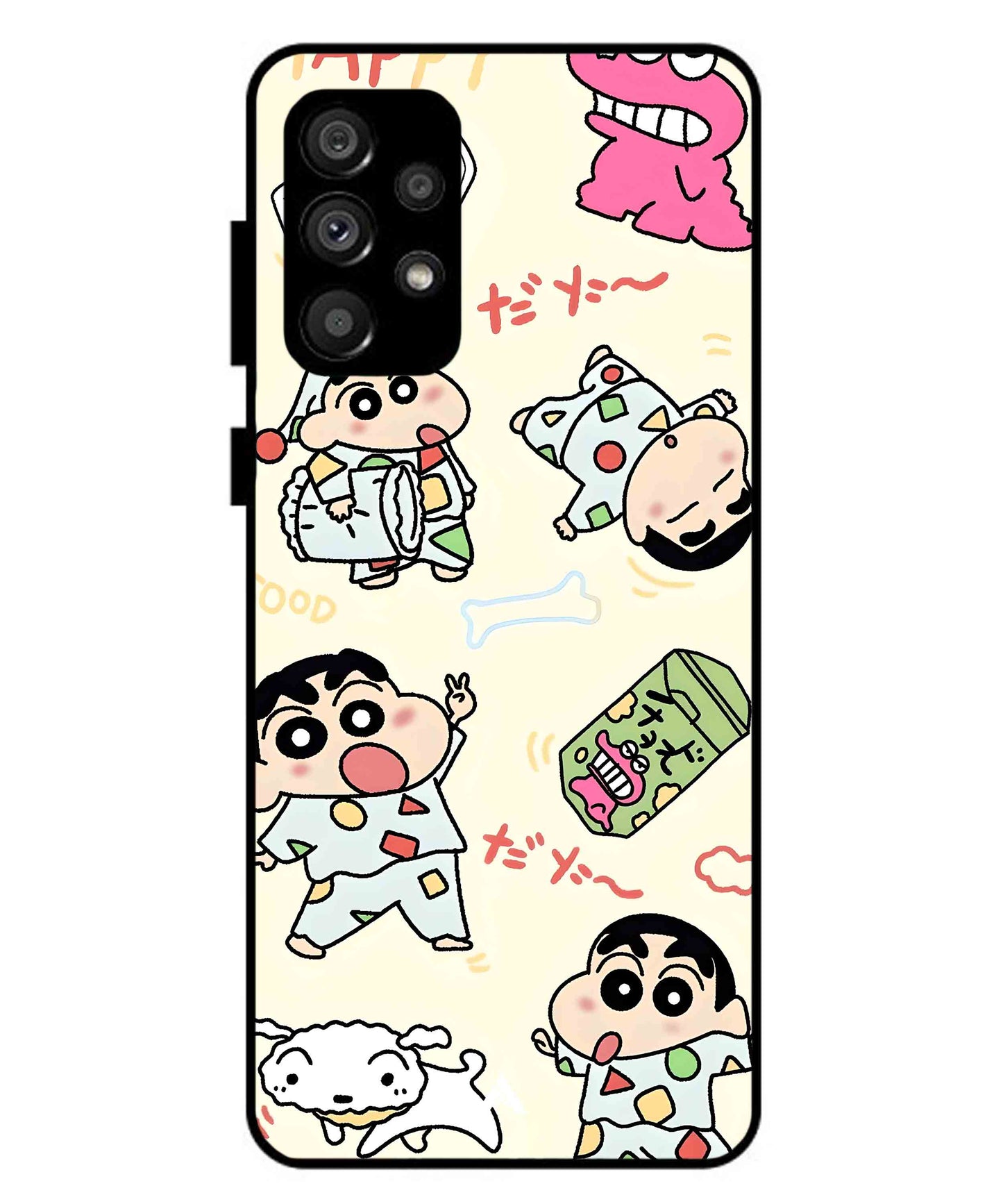 Shinchan Collage Metal Back Cover Phone Case for Samsung Galaxy A73