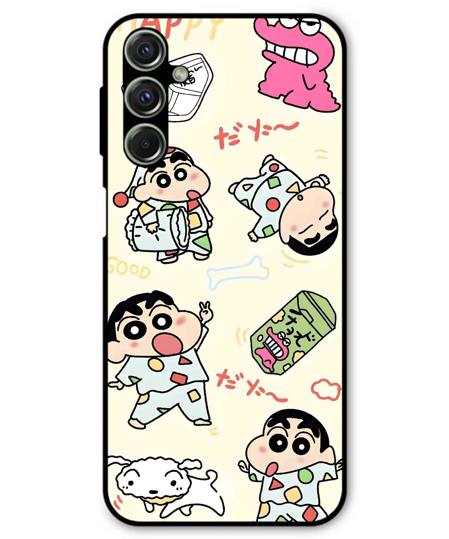 Shinchan Collage Metal Back Cover Phone Case for Samsung Galaxy M34