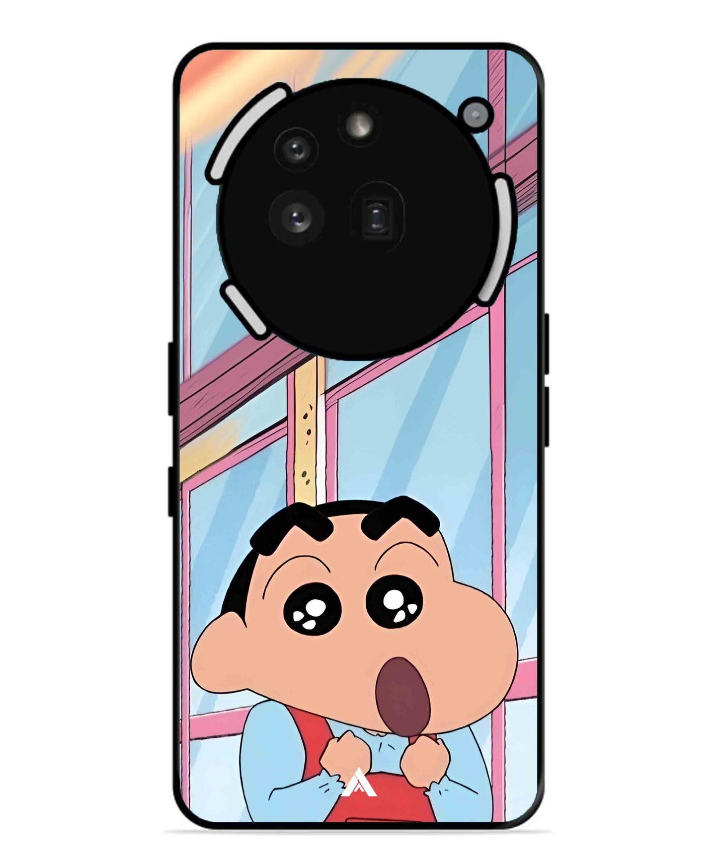 Shinchan Oouo Metal Back Cover Phone Case for Nothing Phone 3a Pro
