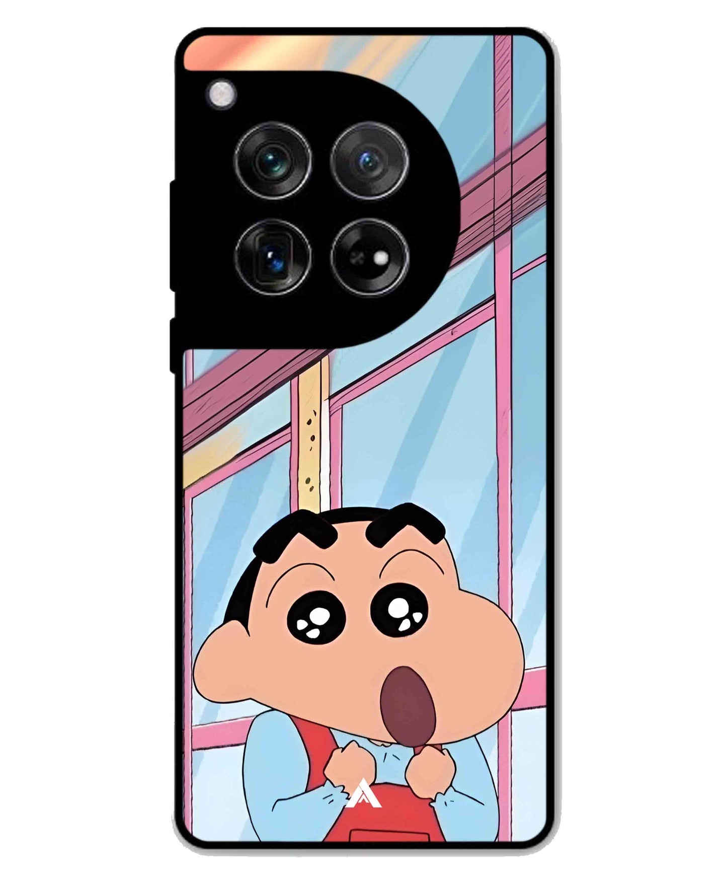 Shinchan Oouo Metal Back Cover Phone Case for Oneplus 12