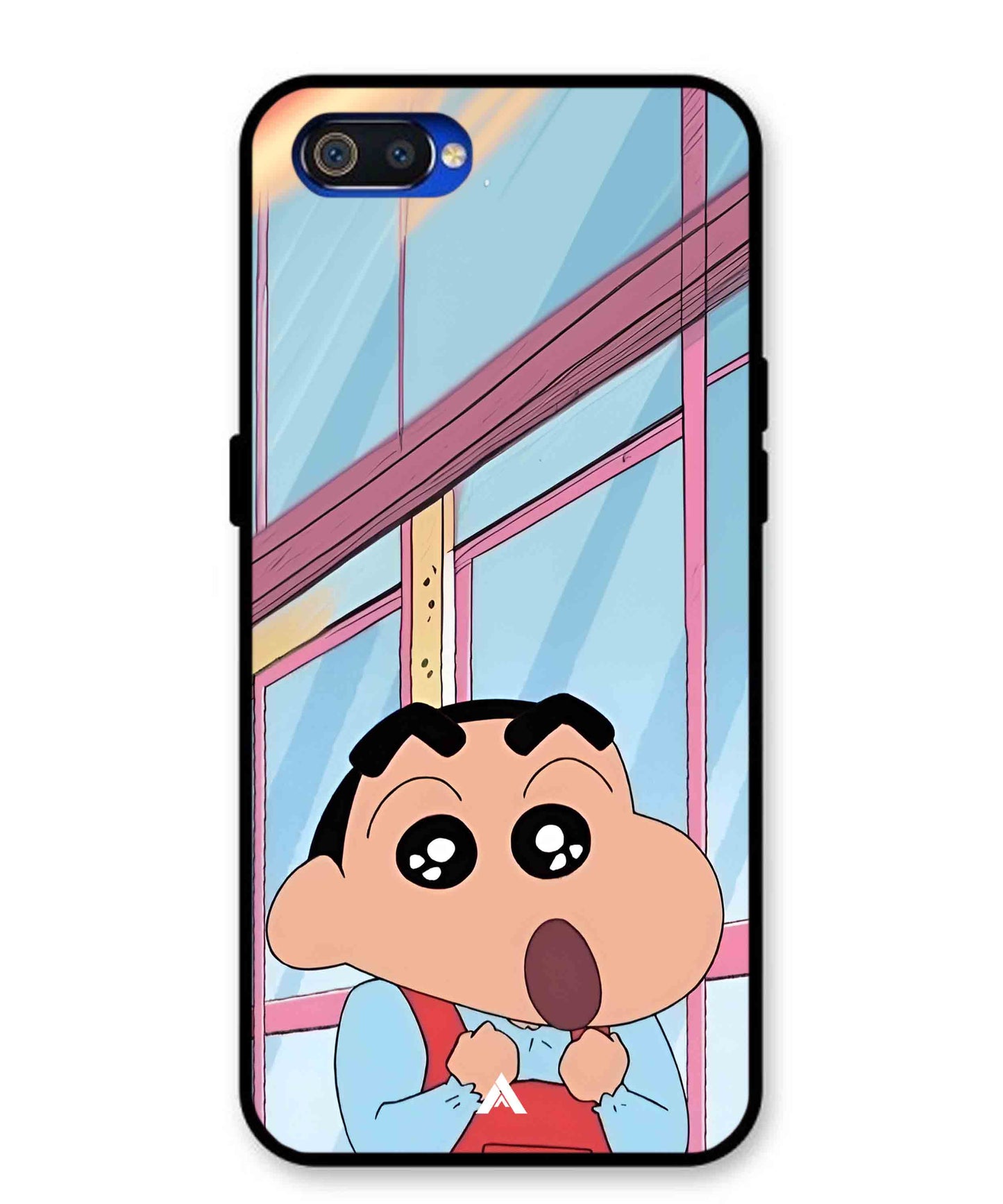 Shinchan Oouo Metal Back Cover Phone Case for Oppo A1K