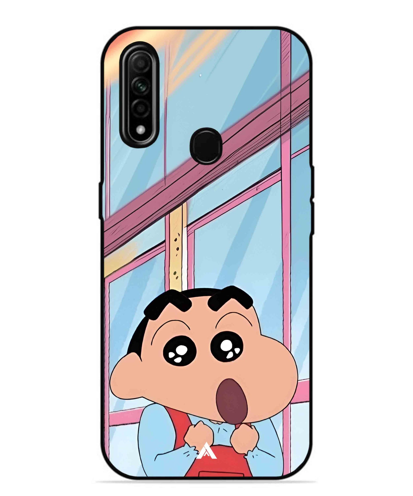 Shinchan Oouo Metal Back Cover Phone Case for Oppo A31