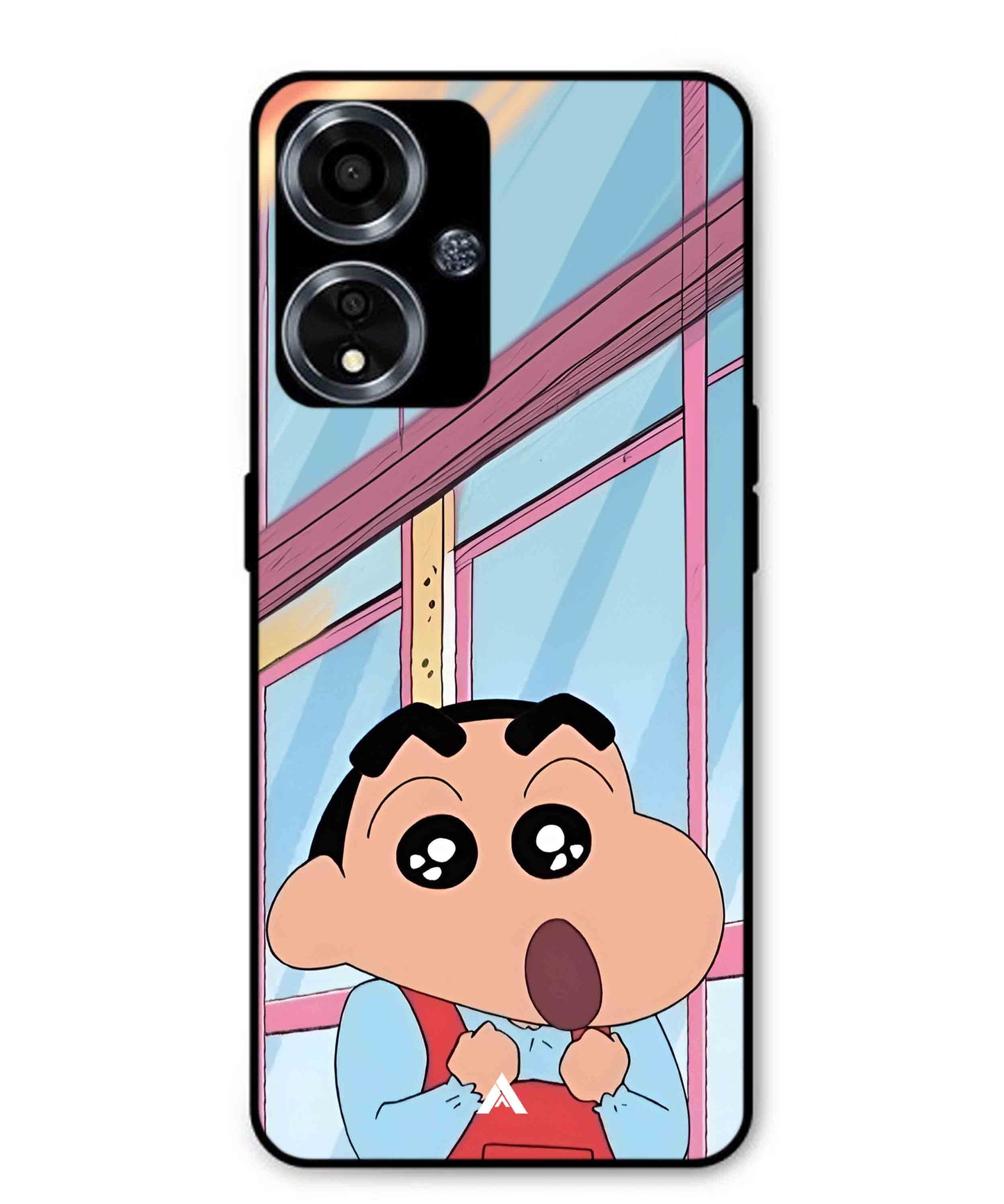 Shinchan Oouo Metal Back Cover Phone Case for Oppo A59