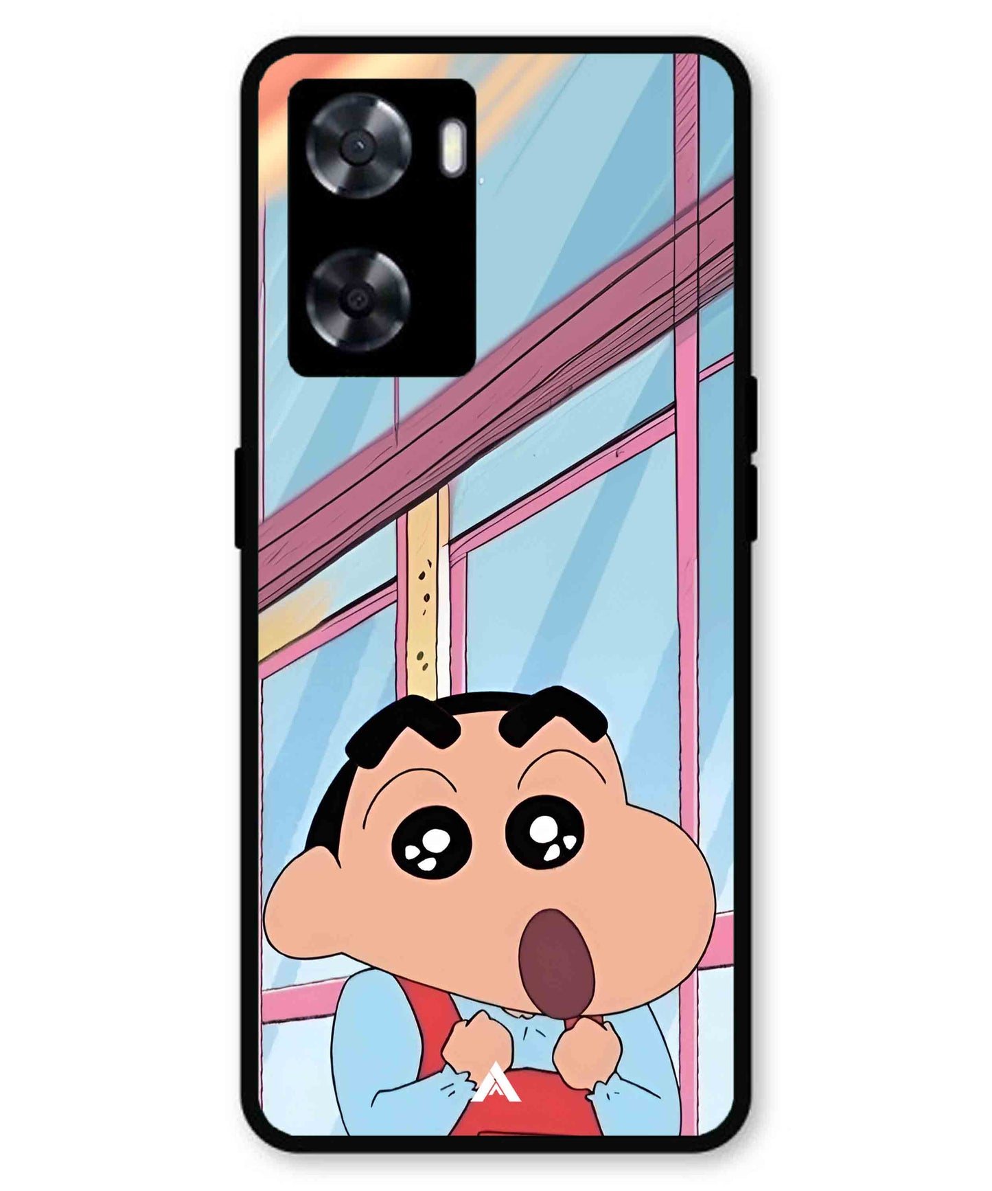 Shinchan Oouo Metal Back Cover Phone Case for Oppo A77