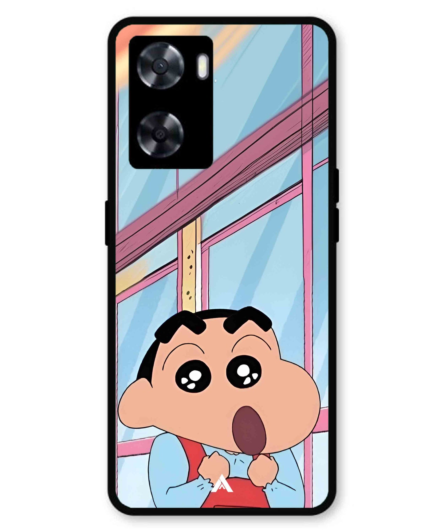 Shinchan Oouo Metal Back Cover Phone Case for Oppo A77s