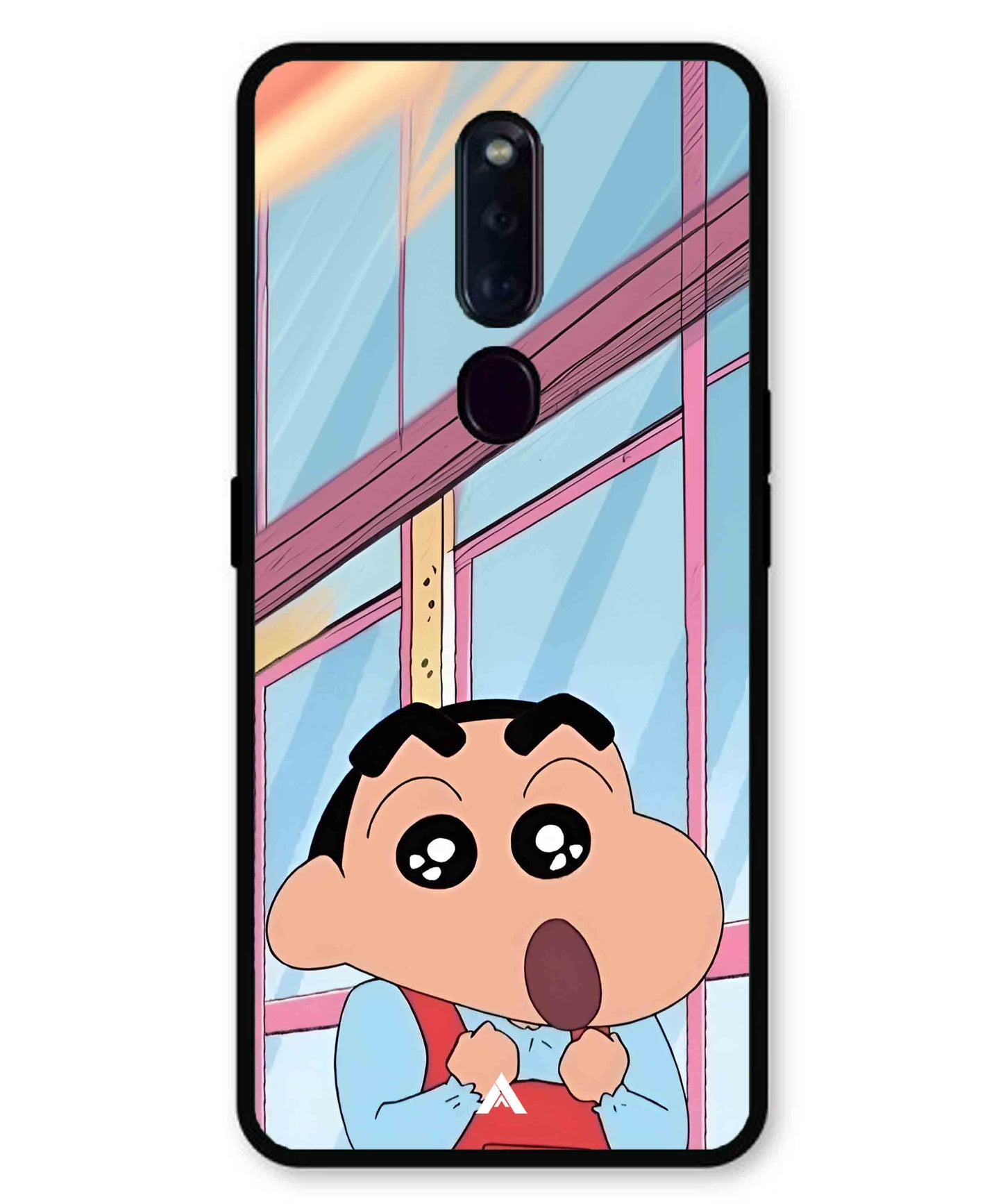 Shinchan Oouo Metal Back Cover Phone Case for Oppo F11 Pro