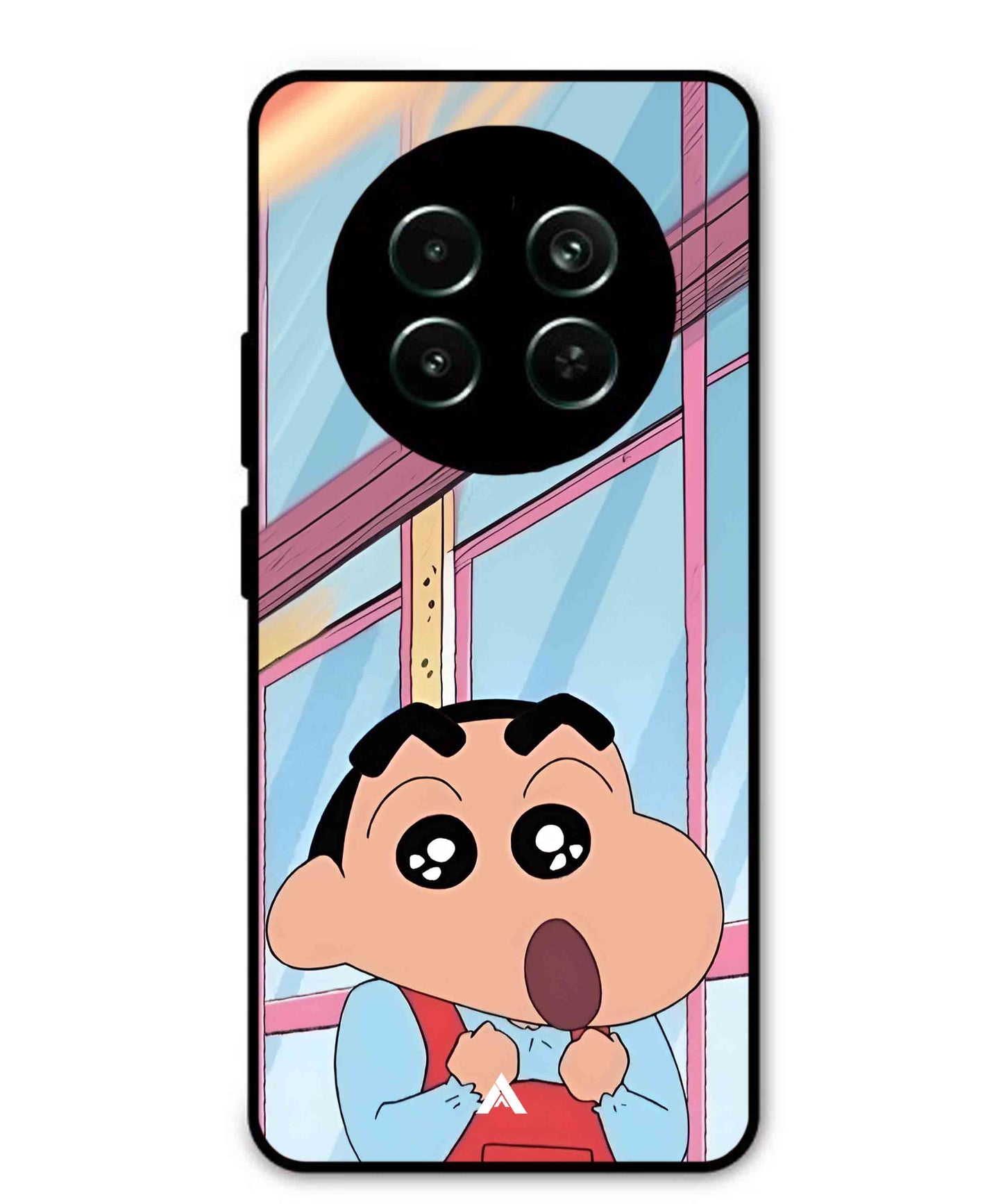 Shinchan Oouo Metal Back Cover Phone Case for Realme 12 5G