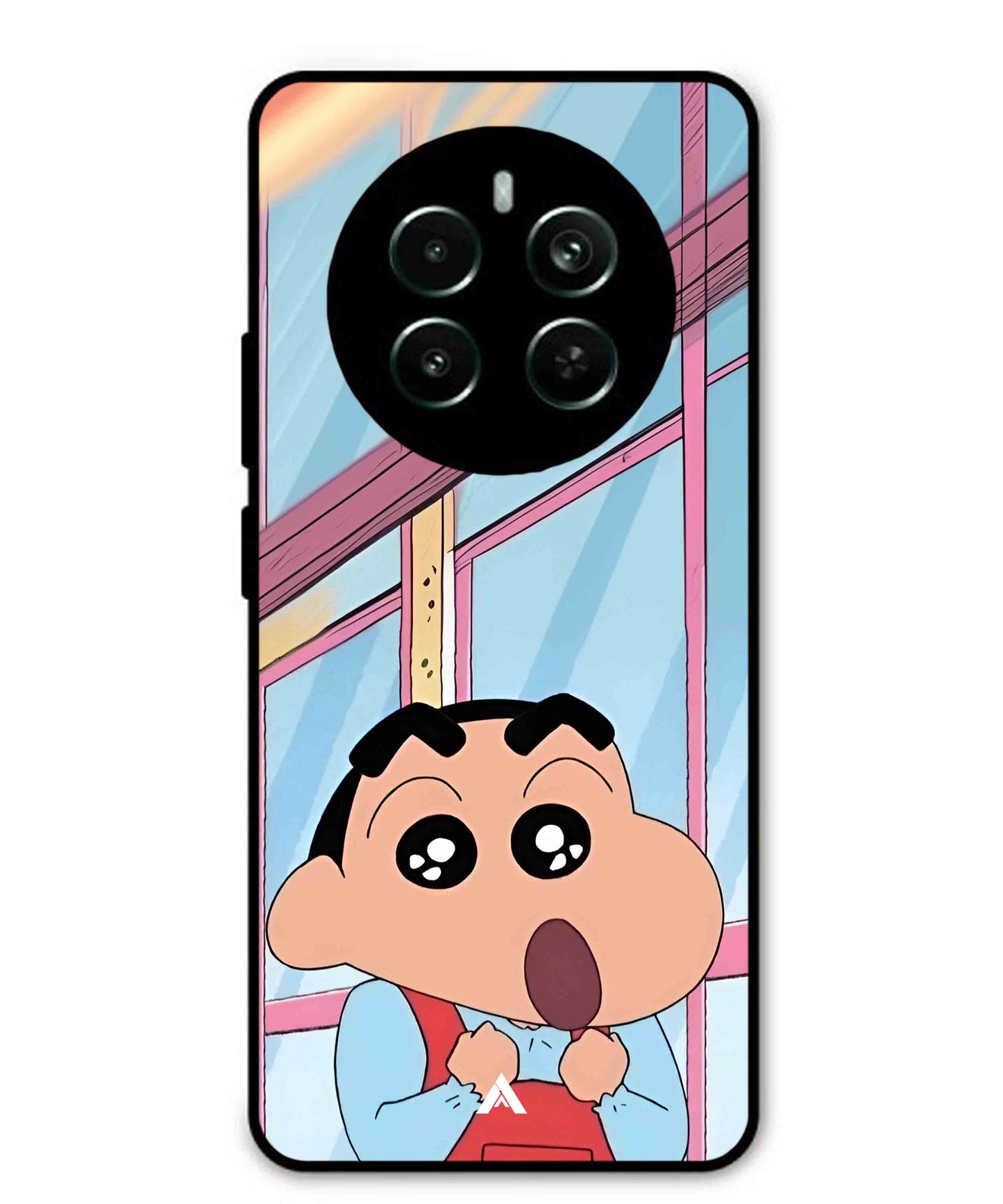Shinchan Oouo Metal Back Cover Phone Case for Realme 12 Plus