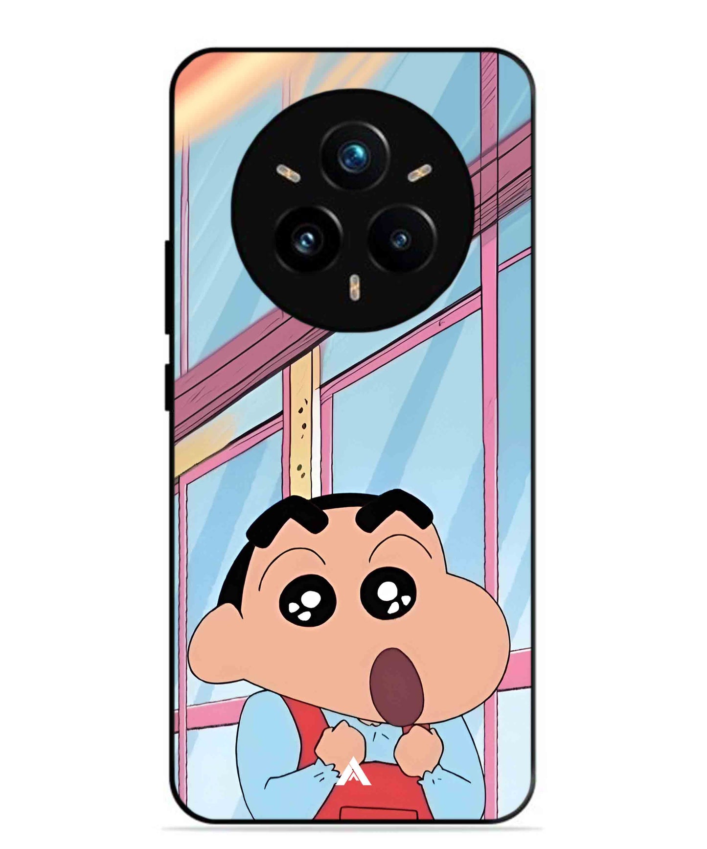 Shinchan Oouo Metal Back Cover Phone Case for Realme 14 Pro