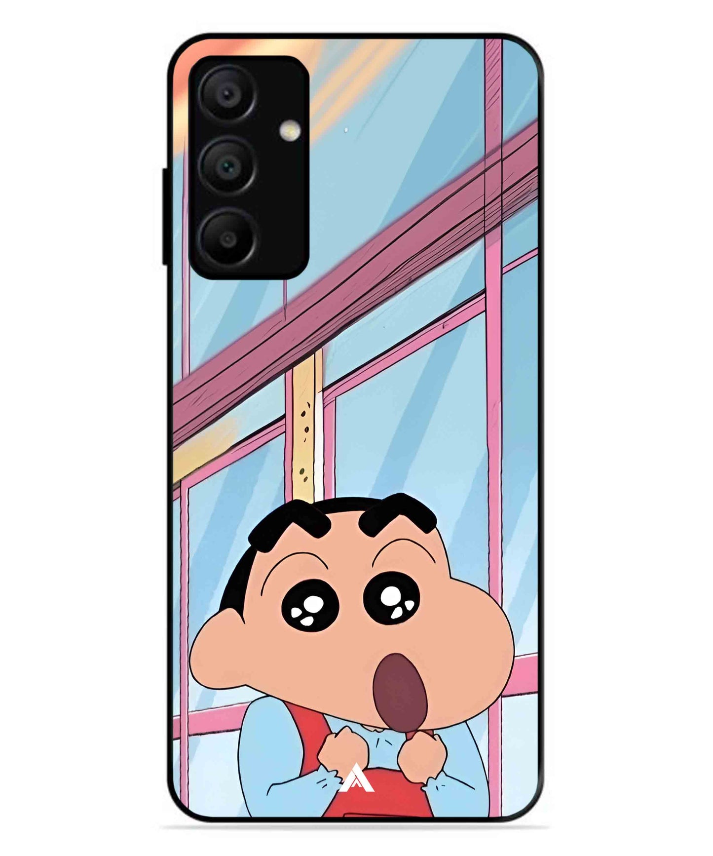 Shinchan Oouo Metal Back Cover Phone Case for Samsung Galaxy A15 5G