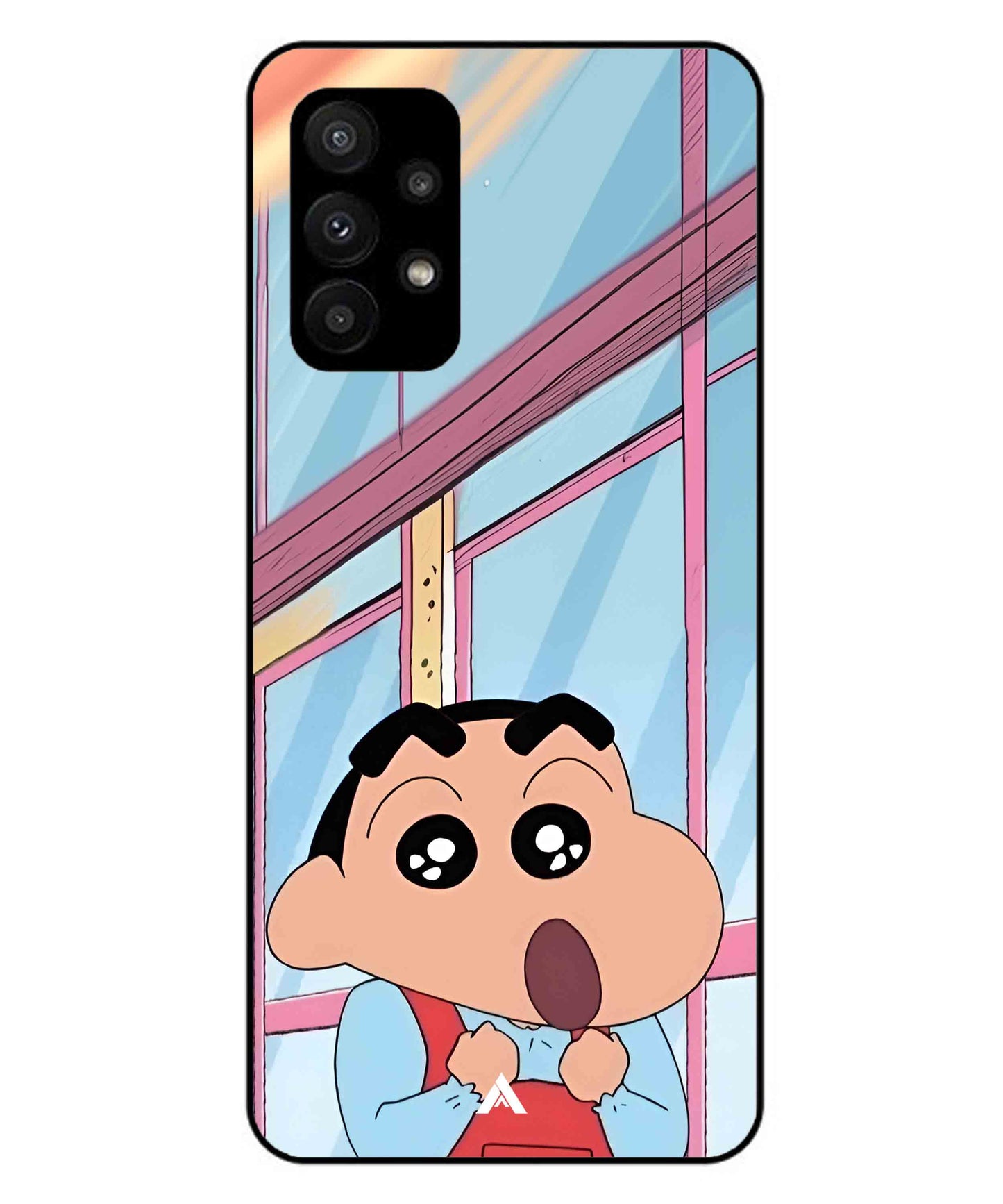 Shinchan Oouo Metal Back Cover Phone Case for Samsung Galaxy A23 5G