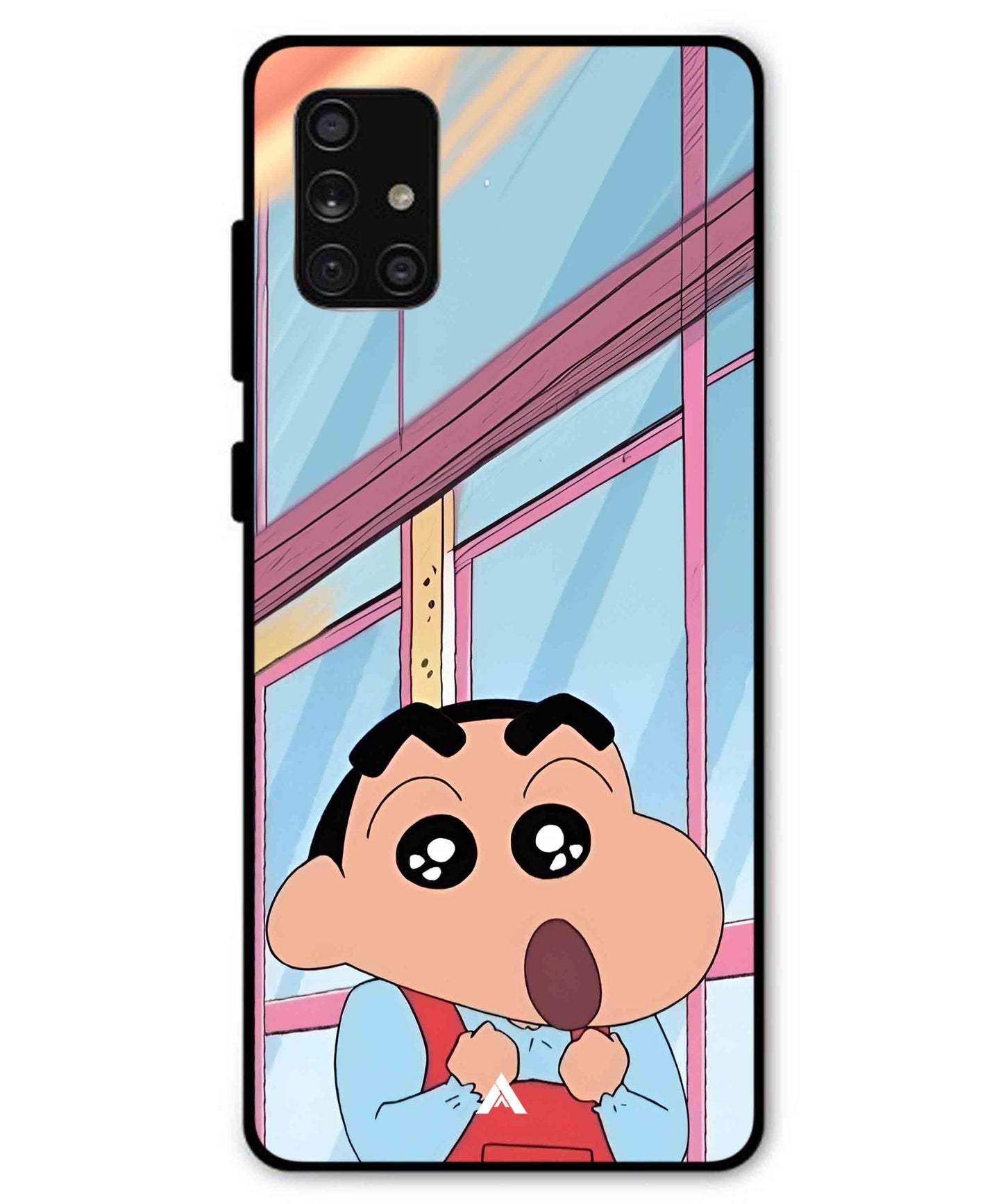 Shinchan Oouo Metal Back Cover Phone Case for Samsung Galaxy A71