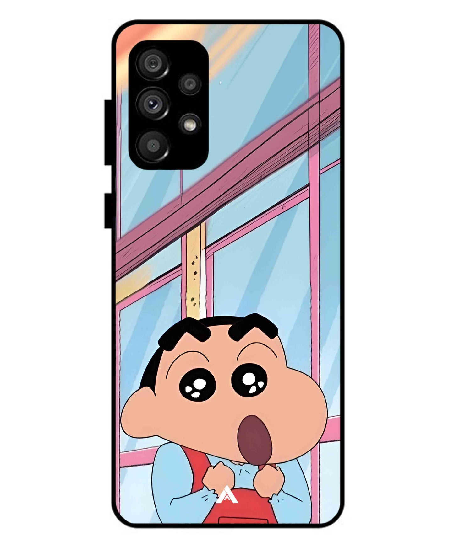 Shinchan Oouo Metal Back Cover Phone Case for Samsung Galaxy A73