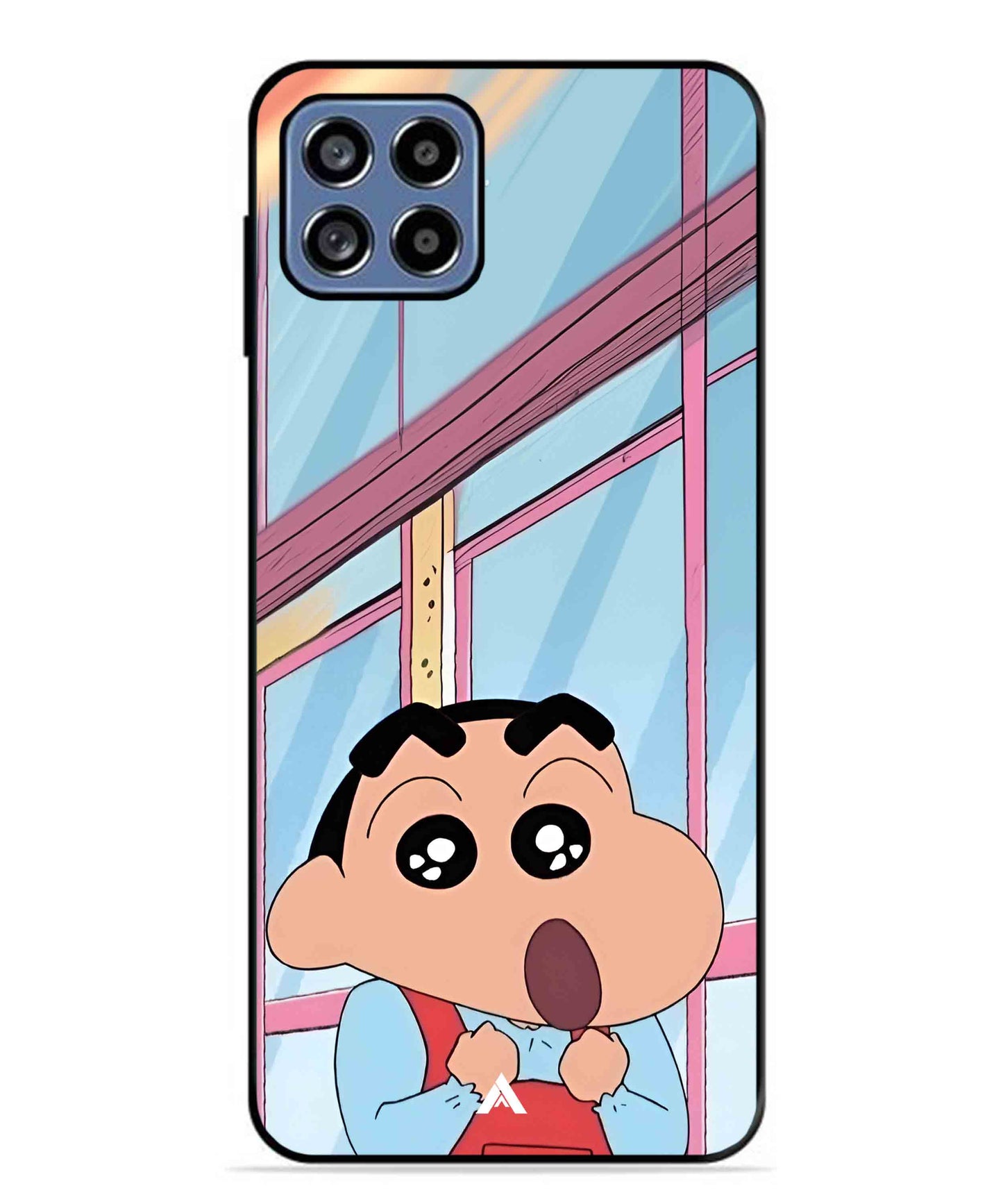 Shinchan Oouo Metal Back Cover Phone Case for Samsung Galaxy F42