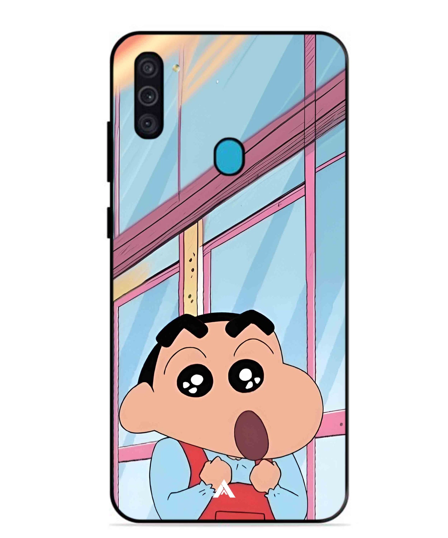 Shinchan Oouo Metal Back Cover Phone Case for Samsung Galaxy M11