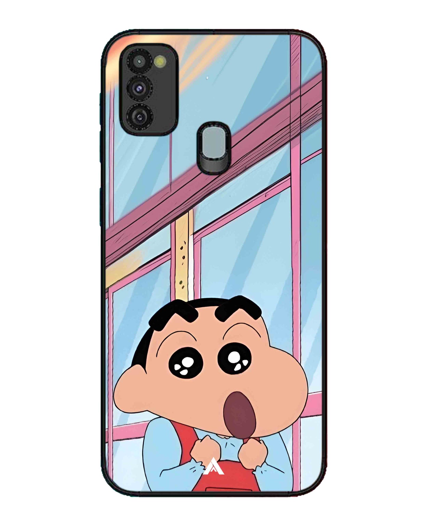 Shinchan Oouo Metal Back Cover Phone Case for Samsung Galaxy M30s
