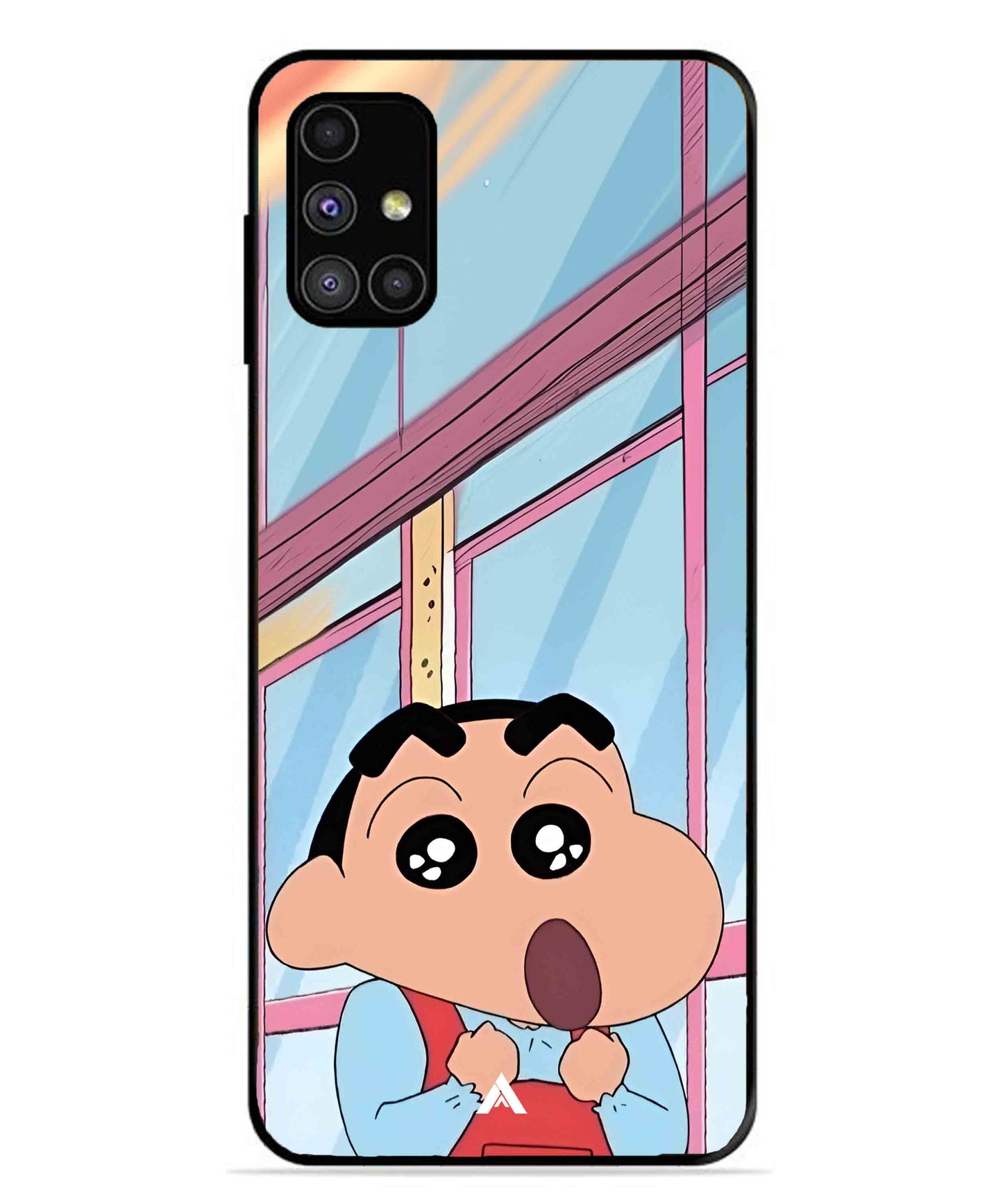 Shinchan Oouo Metal Back Cover Phone Case for Samsung Galaxy M31s