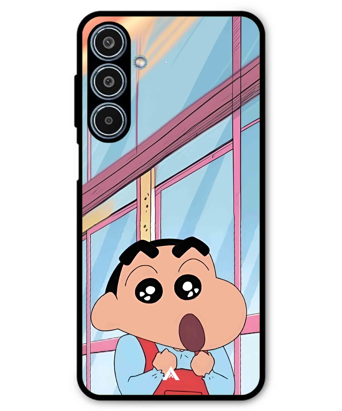 Shinchan Oouo Metal Back Cover Phone Case for Samsung Galaxy M35