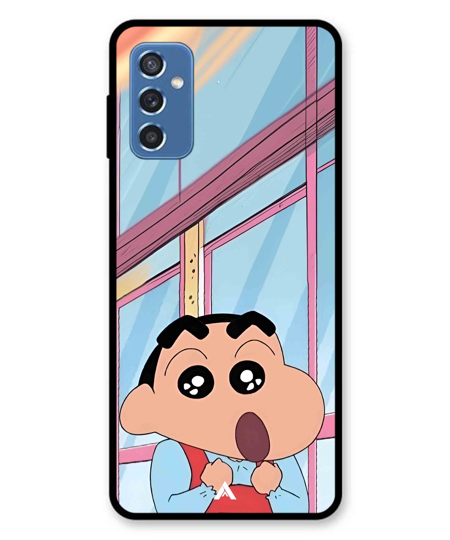 Shinchan Oouo Metal Back Cover Phone Case for Samsung Galaxy M52