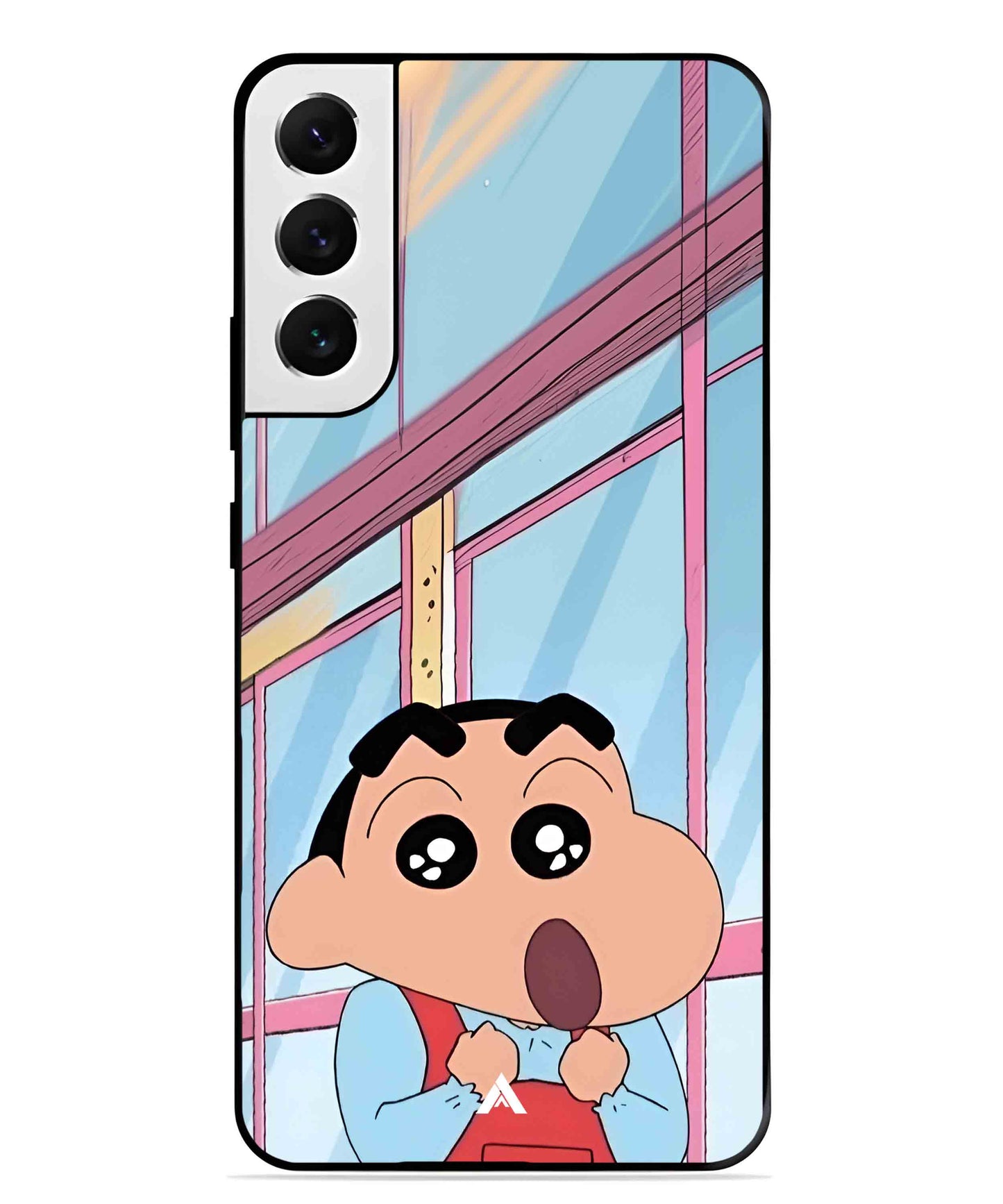 Shinchan Oouo Metal Back Cover Phone Case for Samsung Galaxy S22