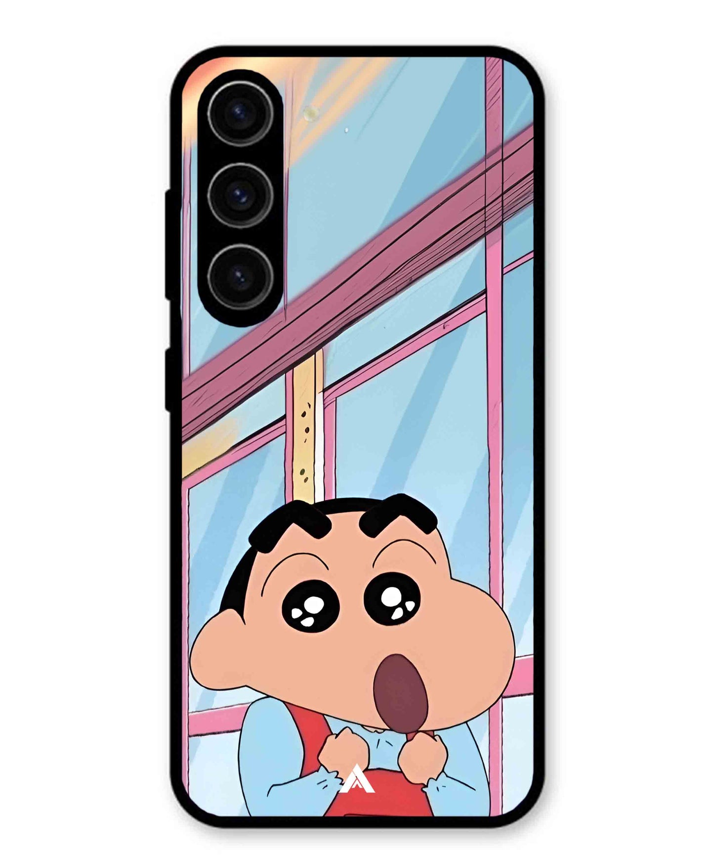 Shinchan Oouo Metal Back Cover Phone Case for Samsung Galaxy S23