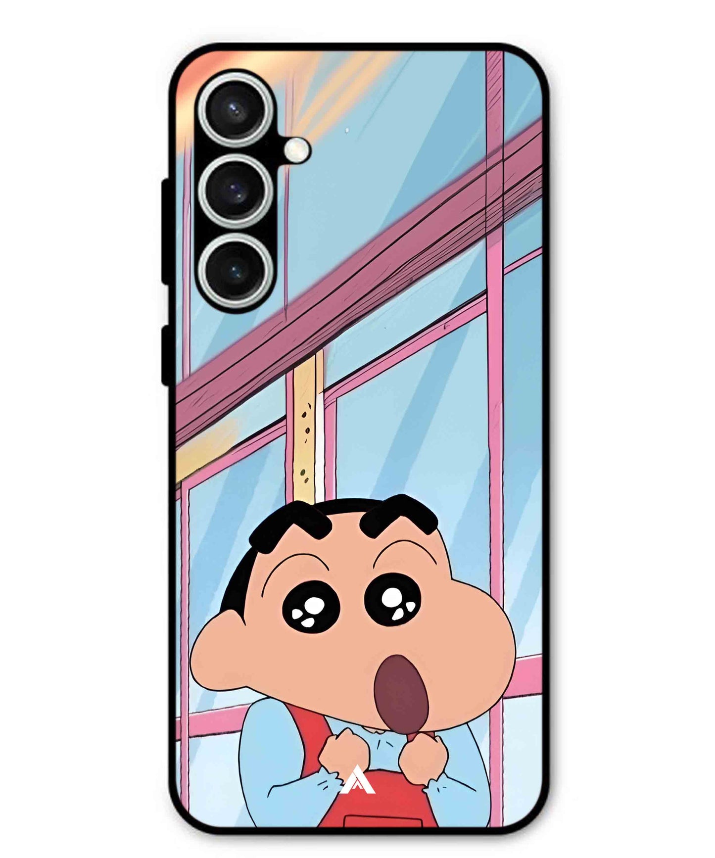 Shinchan Oouo Metal Back Cover Phone Case for Samsung Galaxy S23 Fe