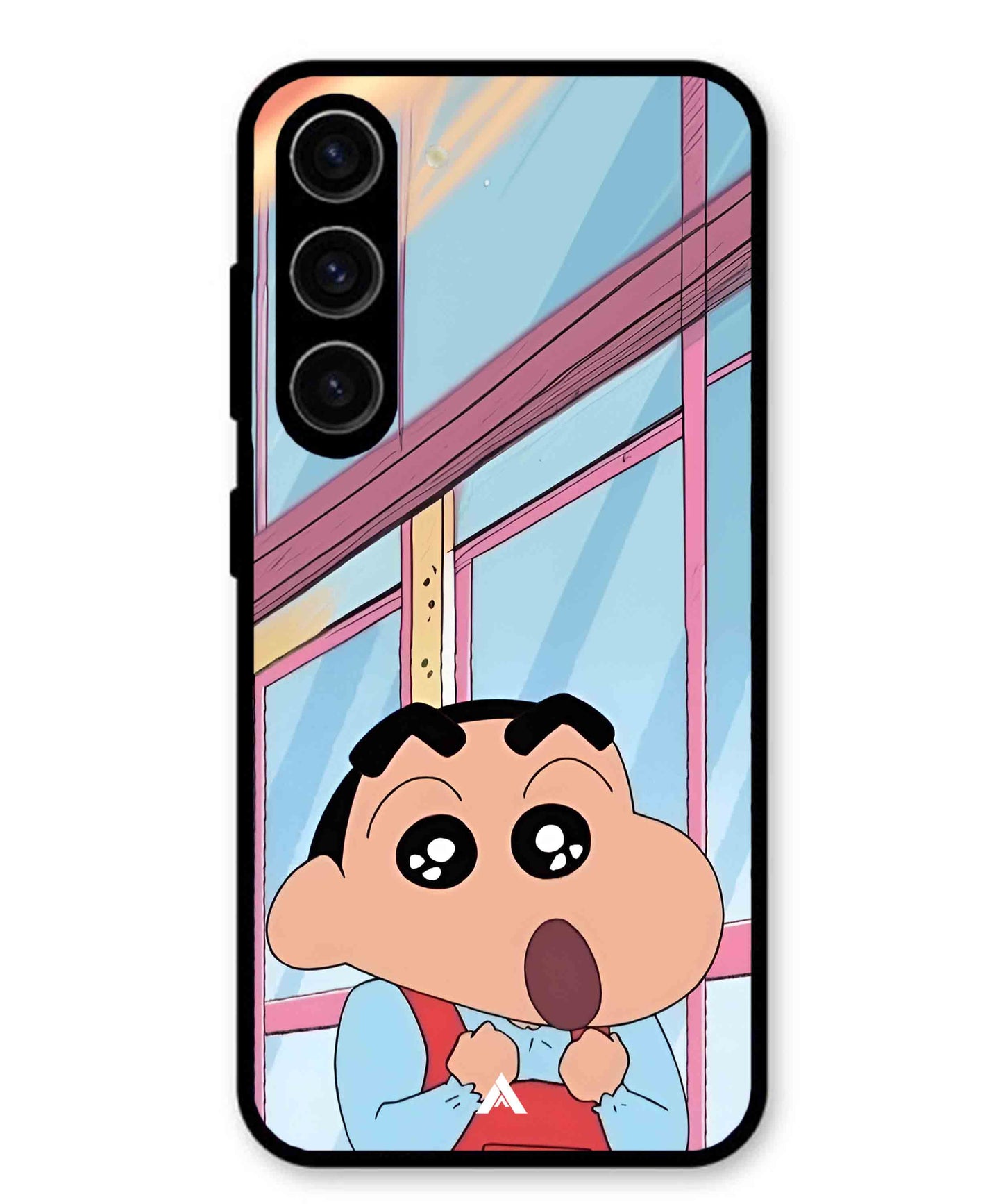 Shinchan Oouo Metal Back Cover Phone Case for Samsung Galaxy S24