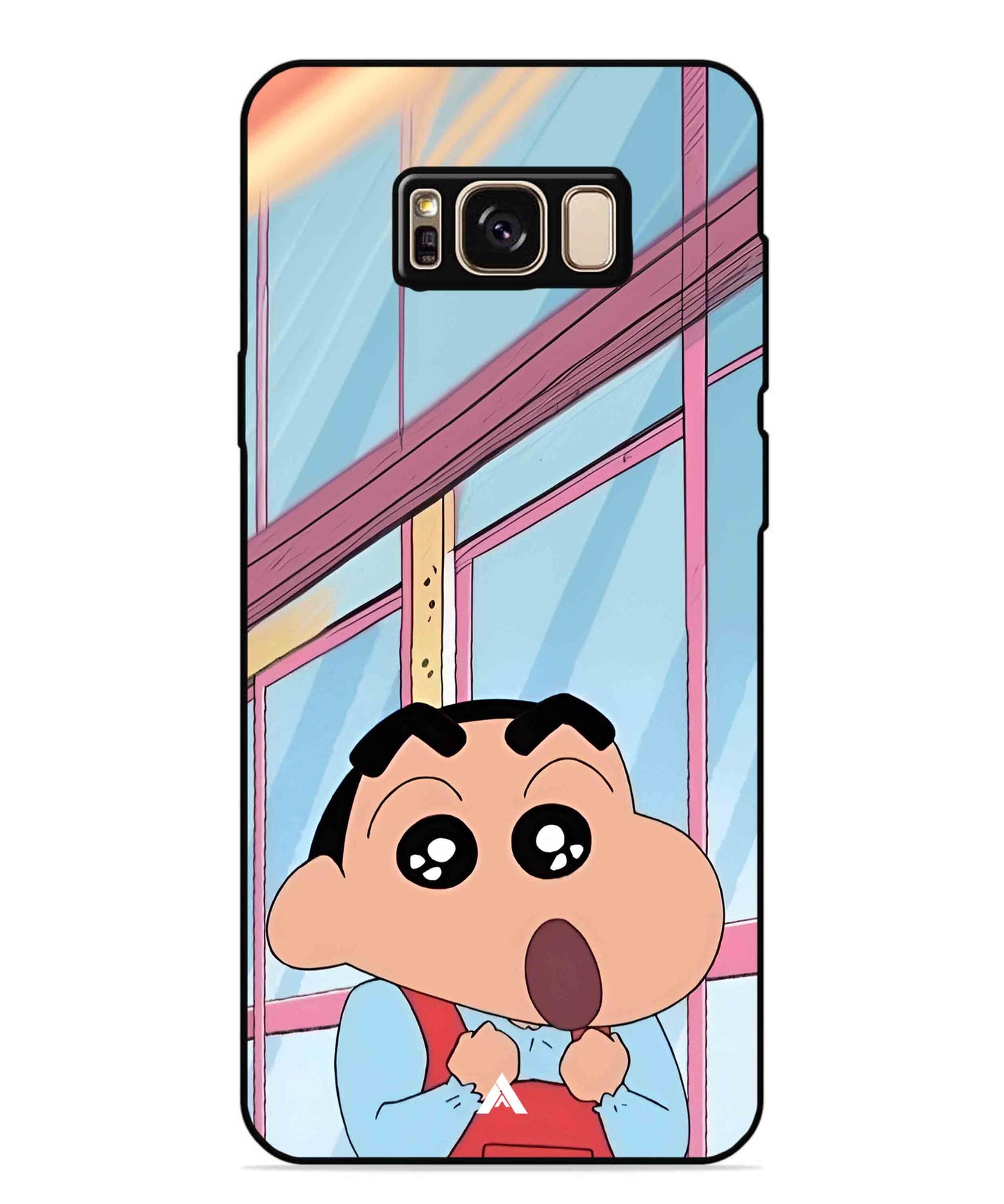 Shinchan Oouo Metal Back Cover Phone Case for Samsung Galaxy S8 Plus