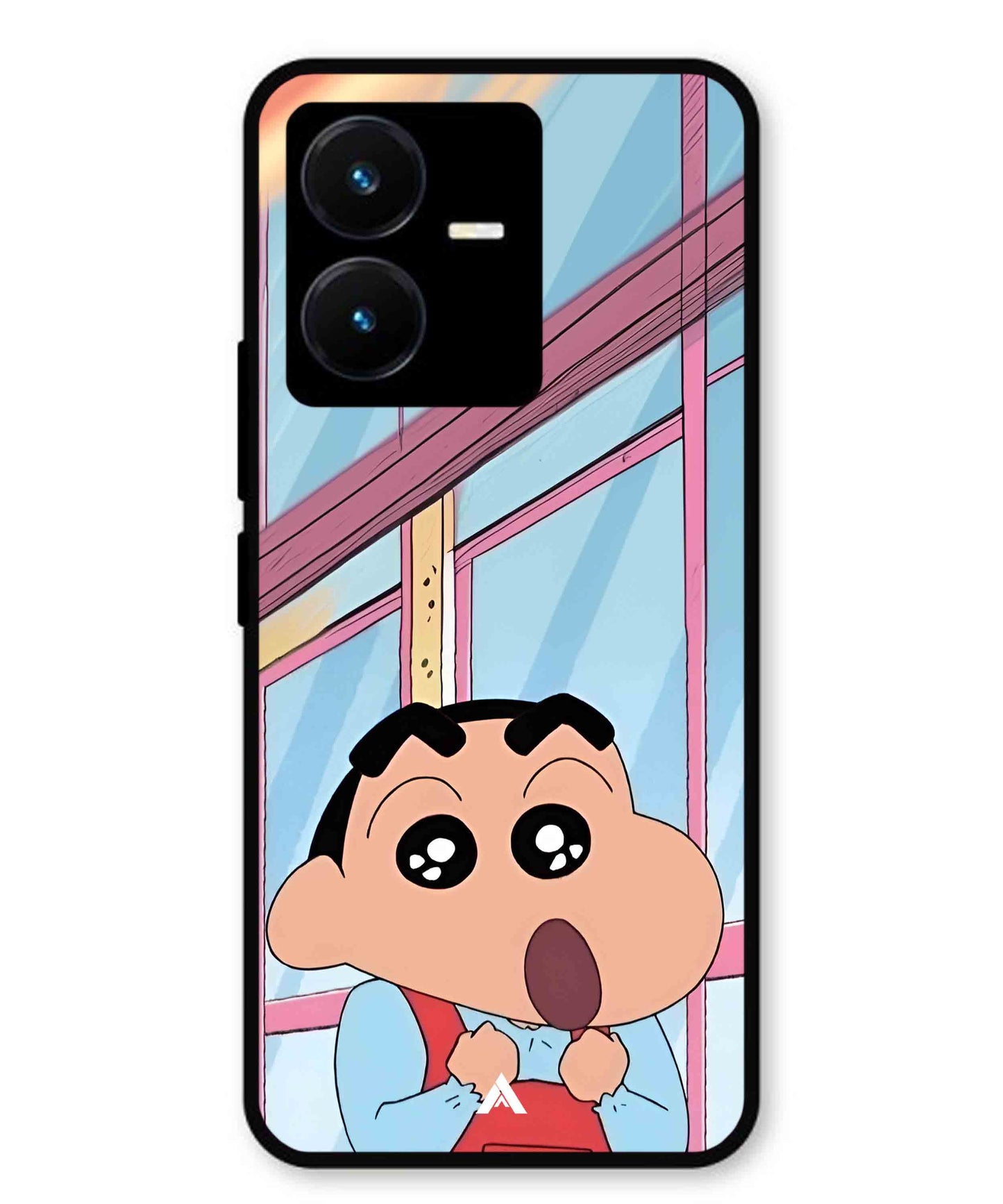 Shinchan Oouo Metal Back Cover Phone Case for Vivo Y22