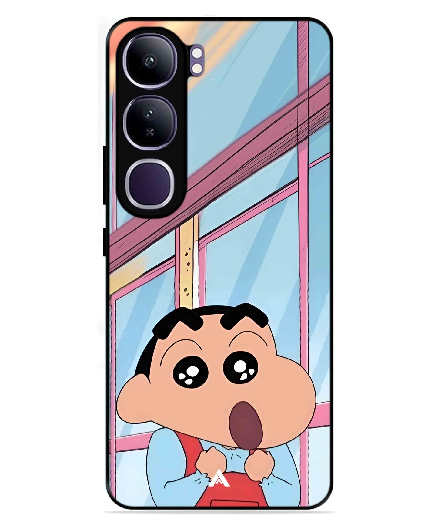Shinchan Oouo Metal Back Cover Phone Case for Vivo Y300